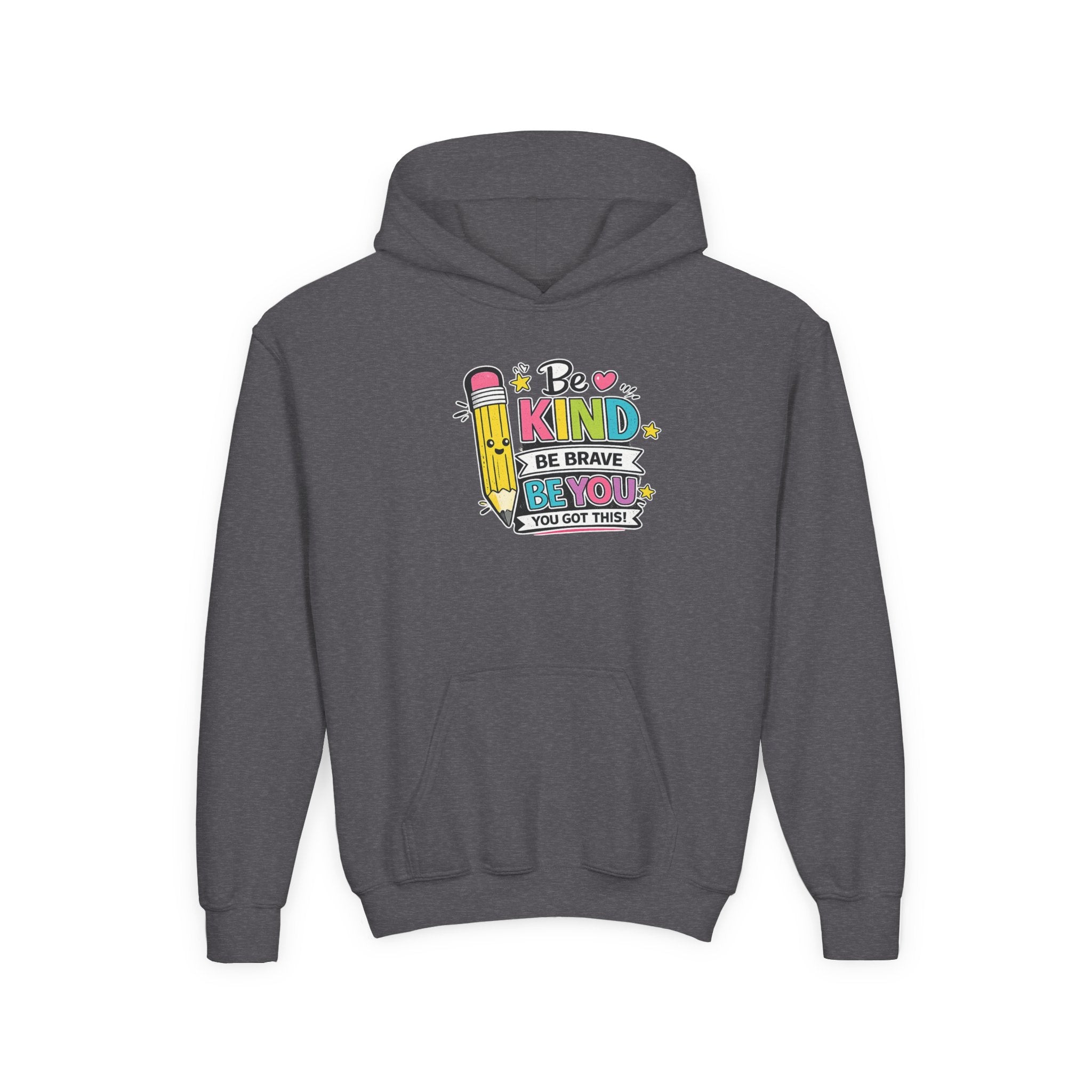 Be Kind Youth Hoodie – Encouraging Back-to-School Kids Sweatshirt