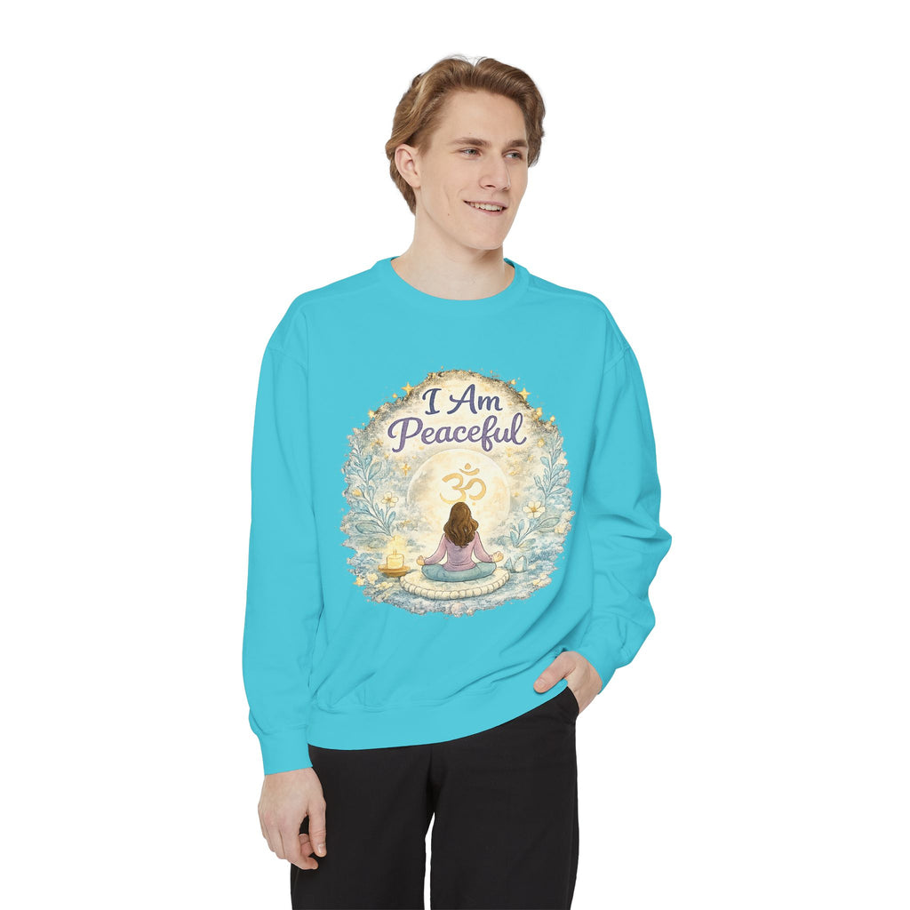 I Am Peaceful Meditation Sweatshirt — Yoga, Mindfulness & Spiritual Comfort