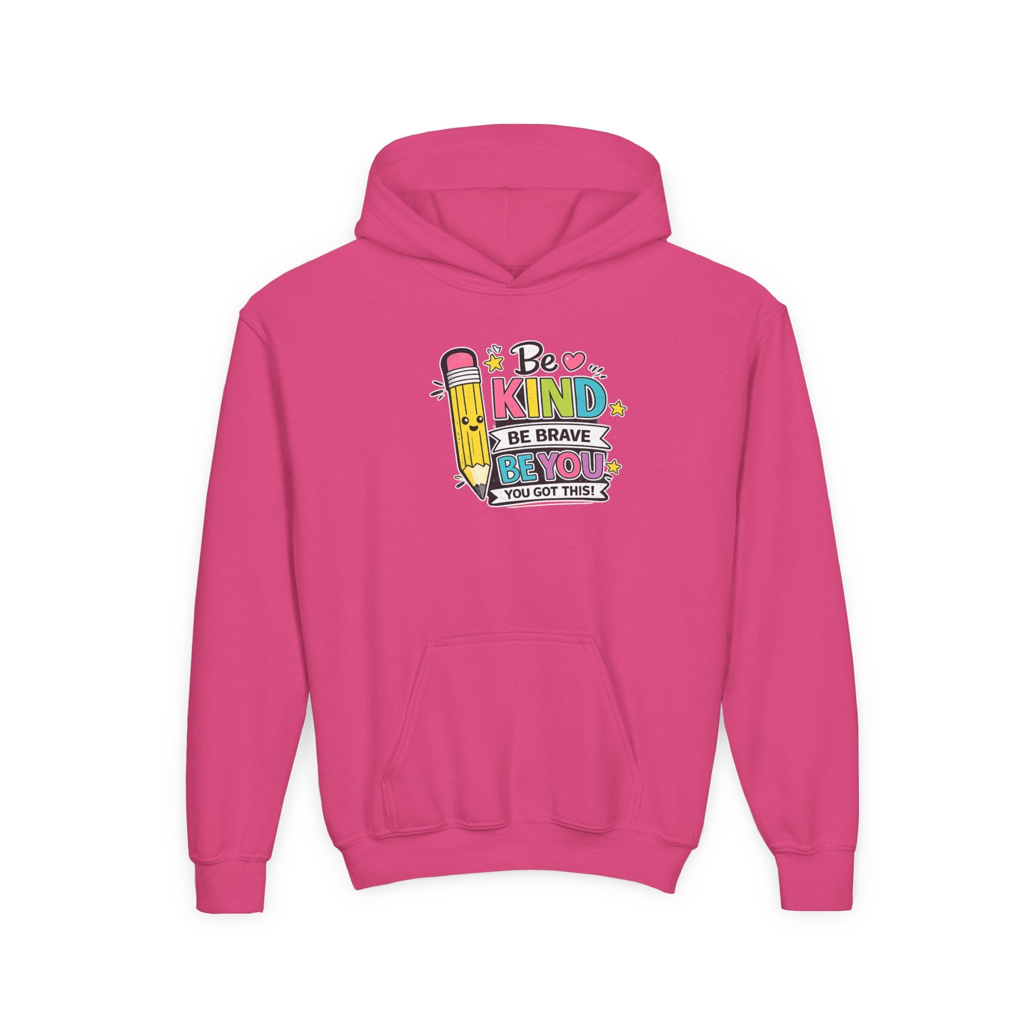 Be Kind Youth Hoodie – Encouraging Back-to-School Kids Sweatshirt