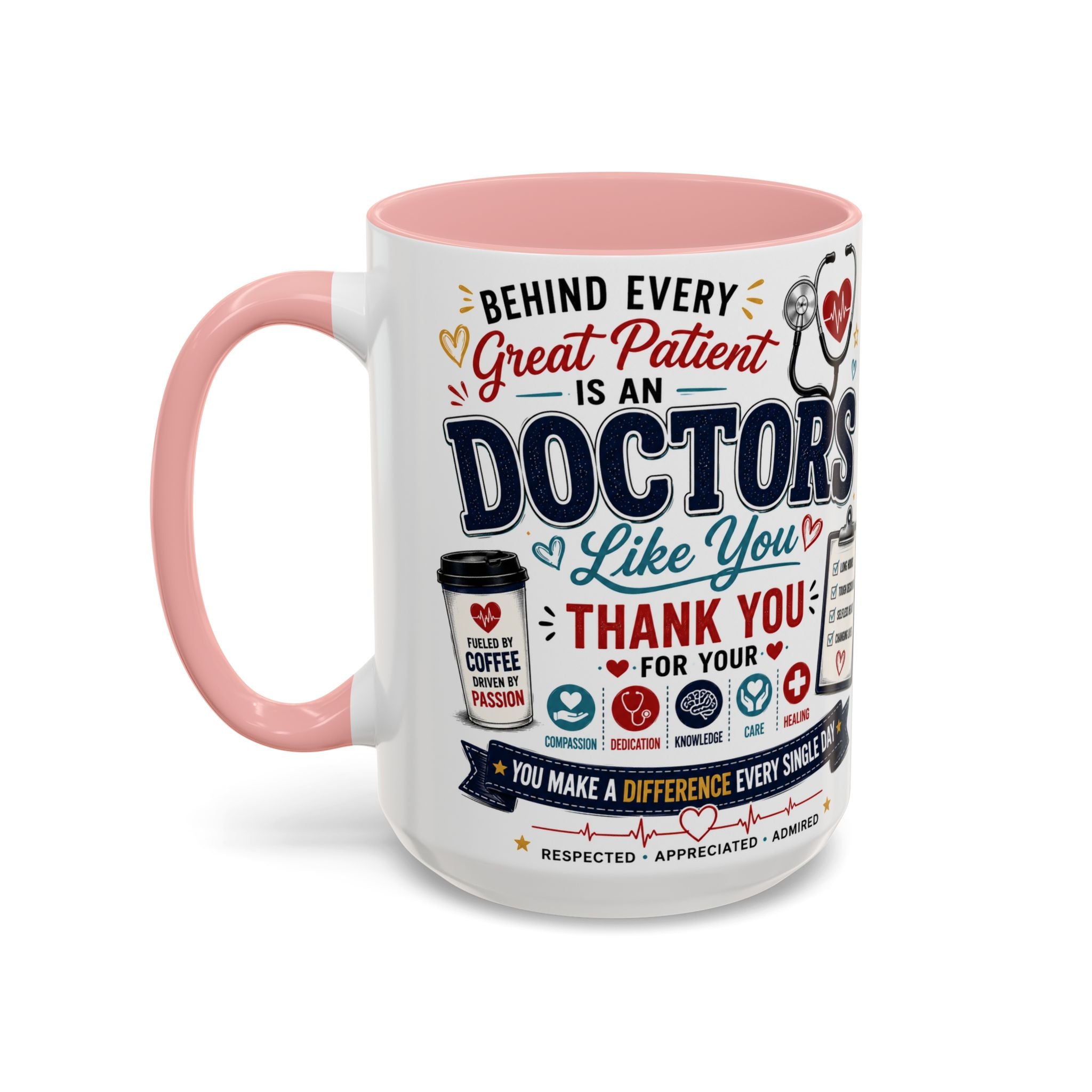 Doctor Appreciation Coffee Mug — "Behind Every Great Patient Is A Doctor Like You"