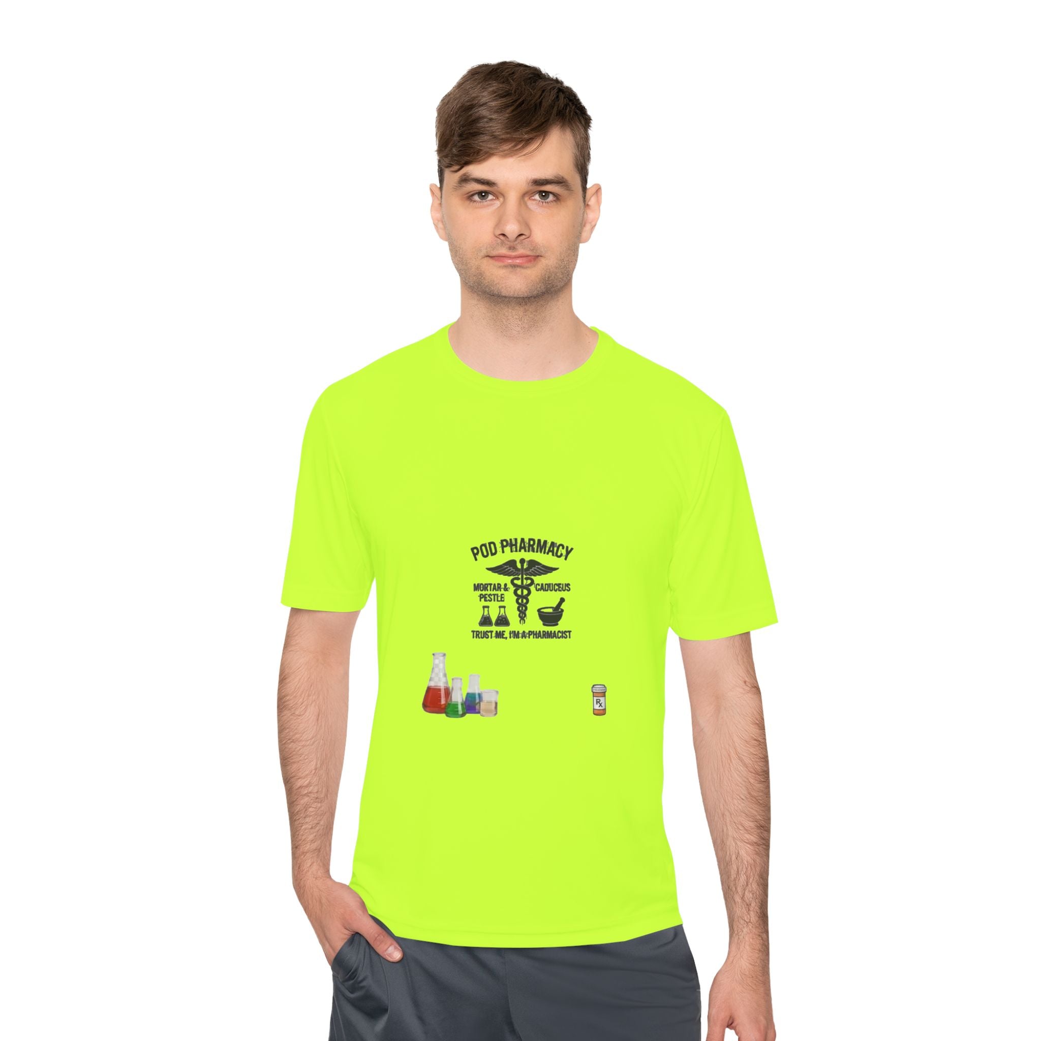 Lab Tech Tee — 'PhD Pharmacy' Science Beakers Graphic Shirt
