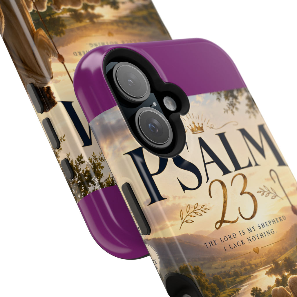 Psalm 23 Phone Case — Magnetic Impact-Resistant Christian iPhone Cover