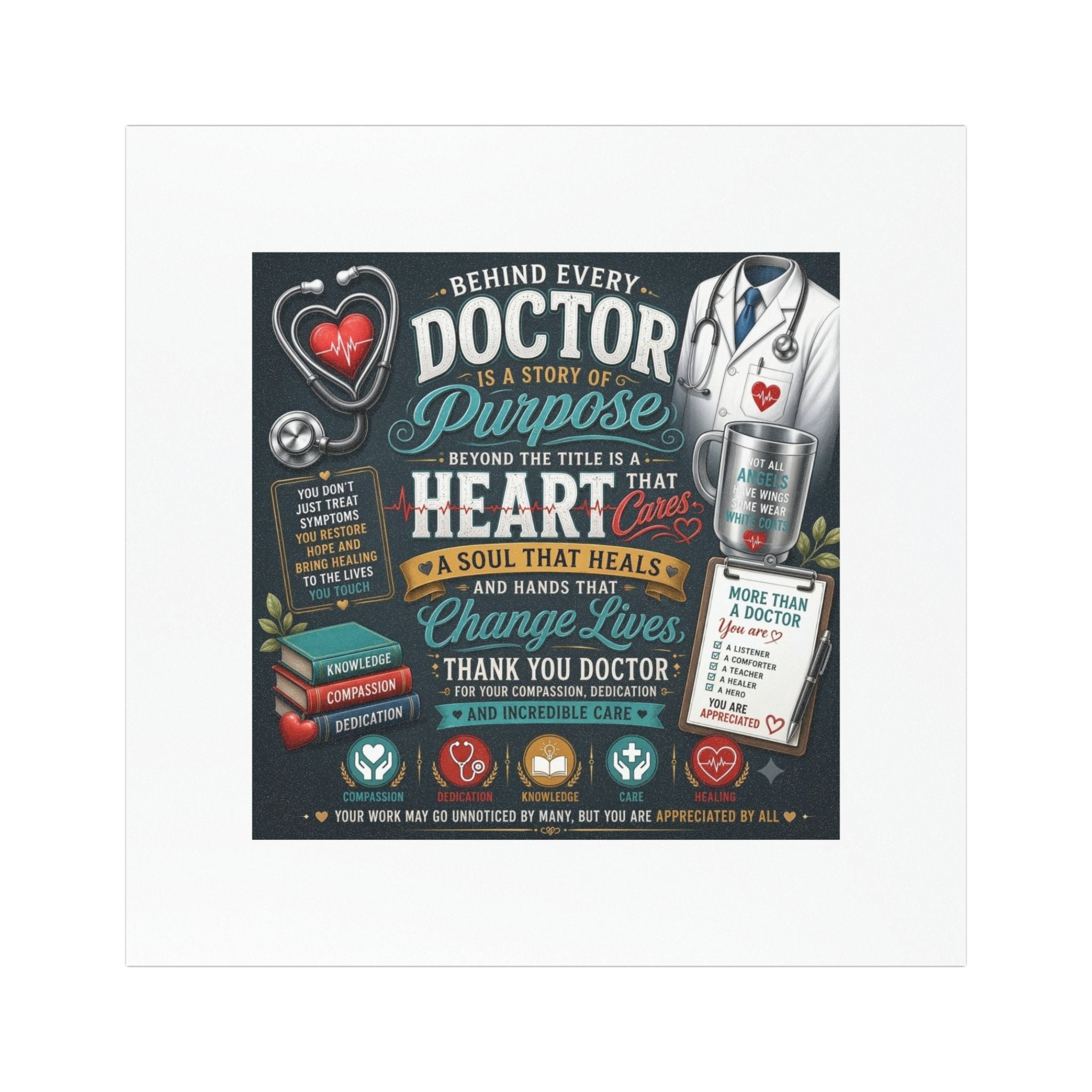 Doctor Appreciation Car Magnet — "Behind Every Doctor" Heartfelt Tribute Magnet