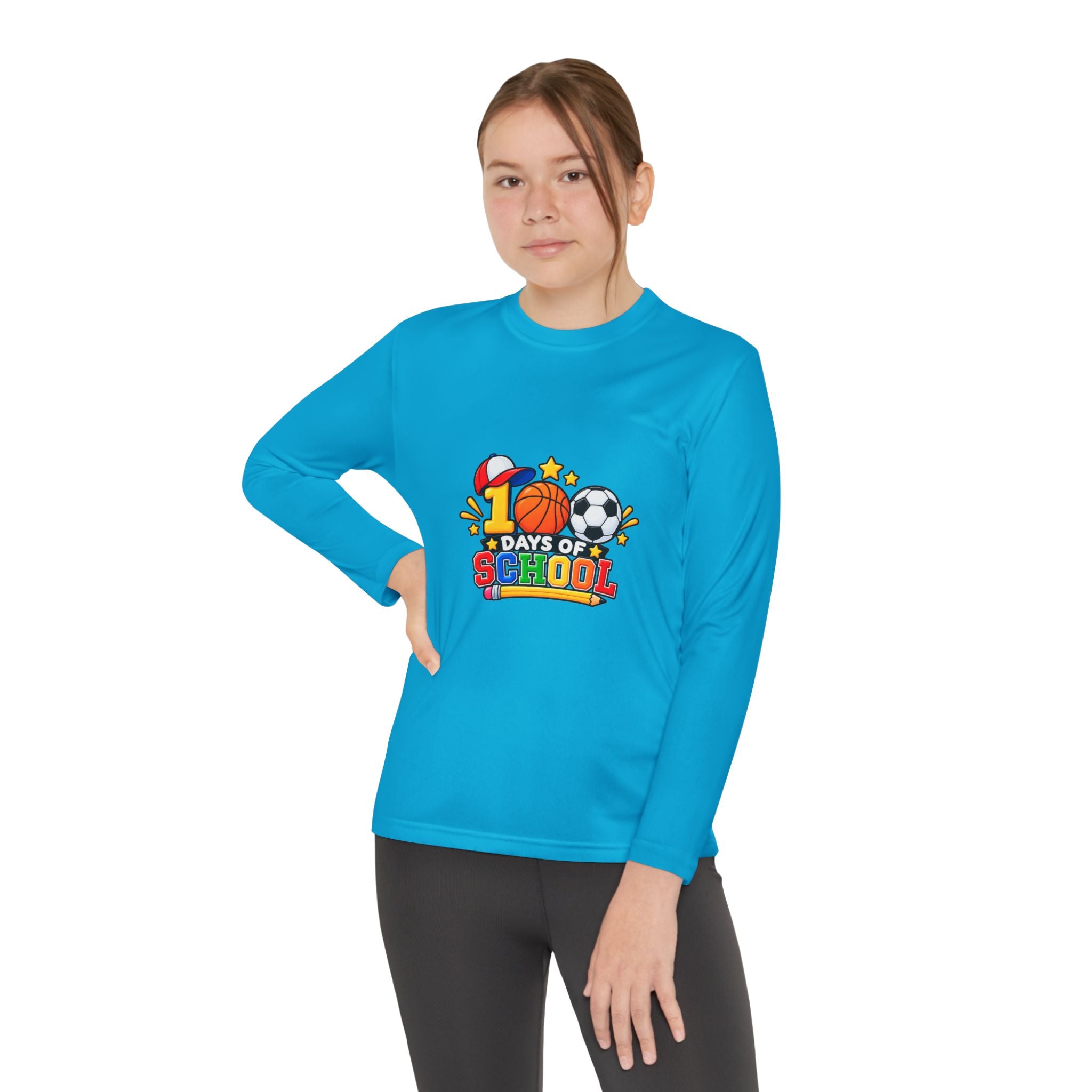 Youth Long Sleeve Tee – "1 Days of School" Sports Back-to-School Shirt