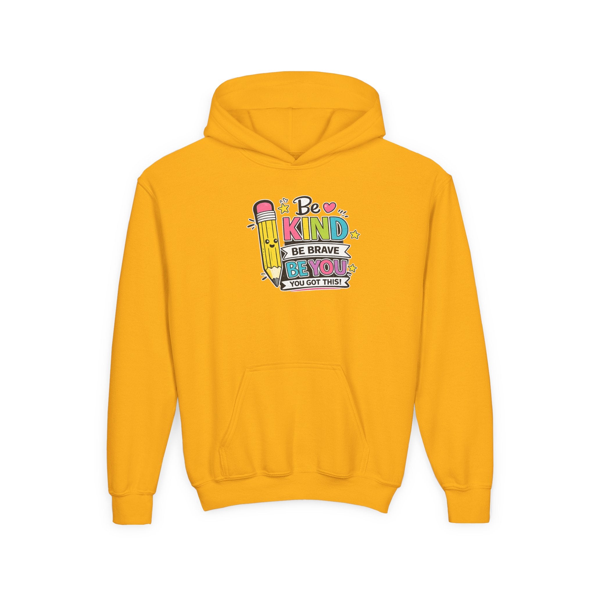 Be Kind Youth Hoodie – Encouraging Back-to-School Kids Sweatshirt