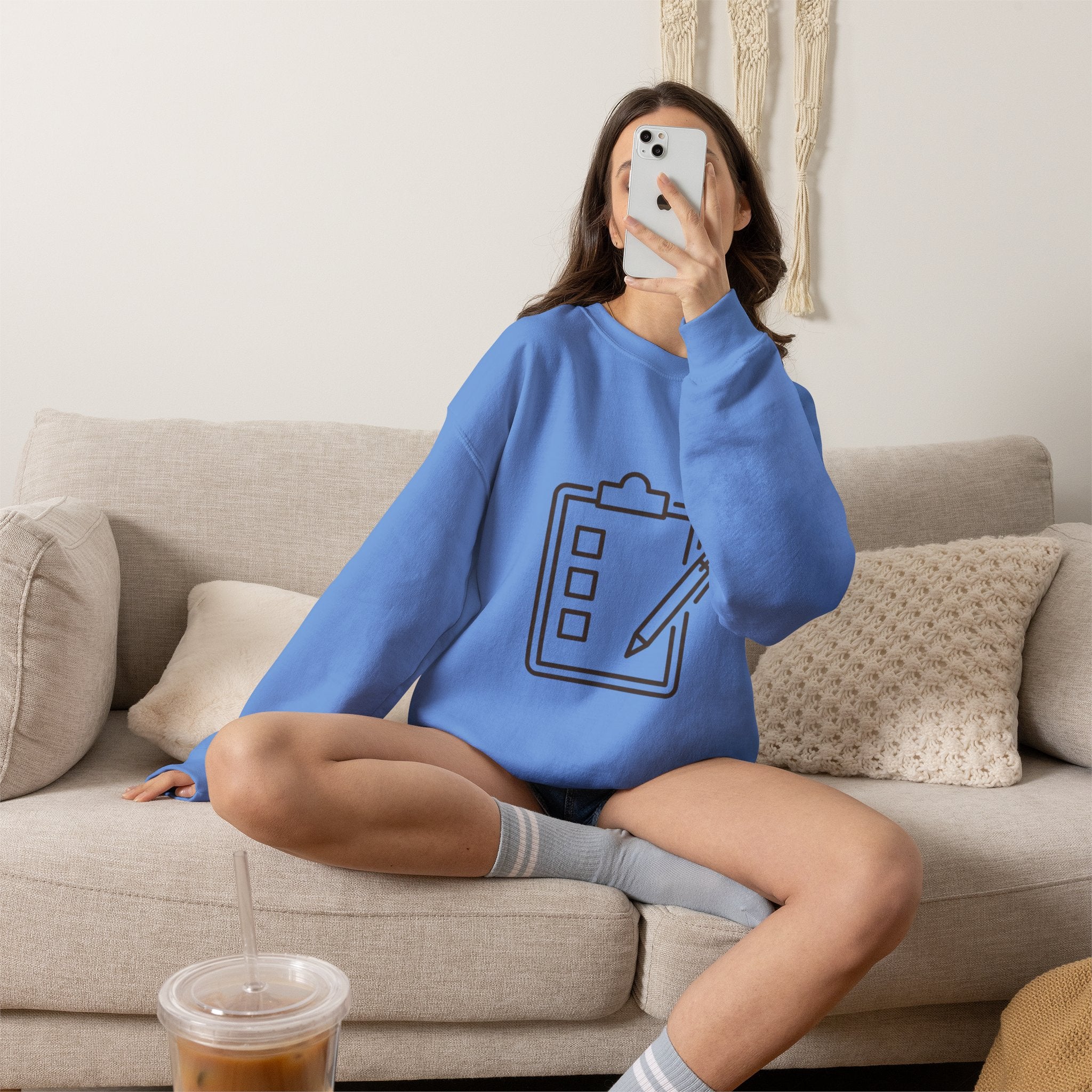 Checklist Crewneck Sweatshirt — Minimal Planner Icon Pullover