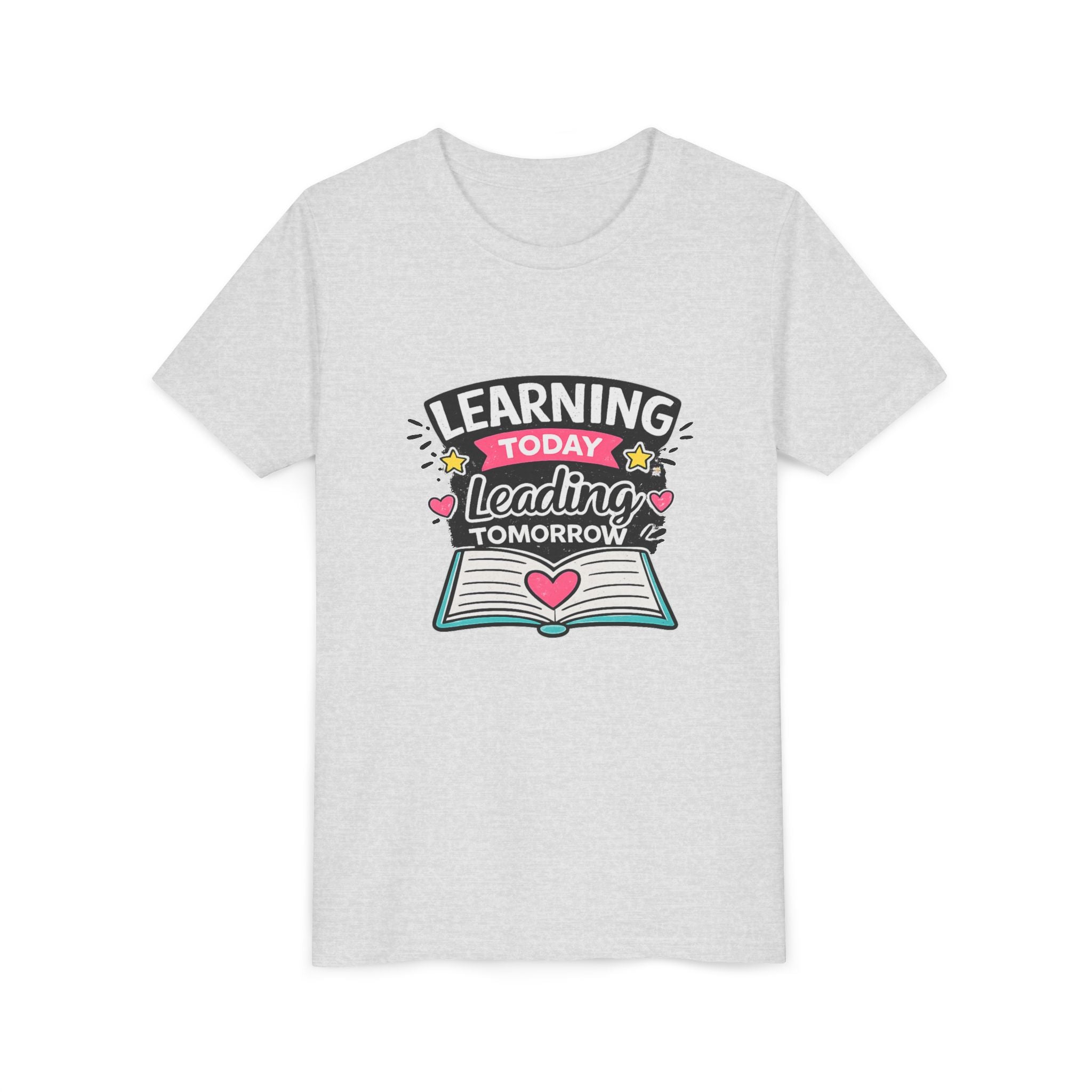 Youth Tee — "Learning Today, Leading Tomorrow" School Kids Graphic T-Shirt