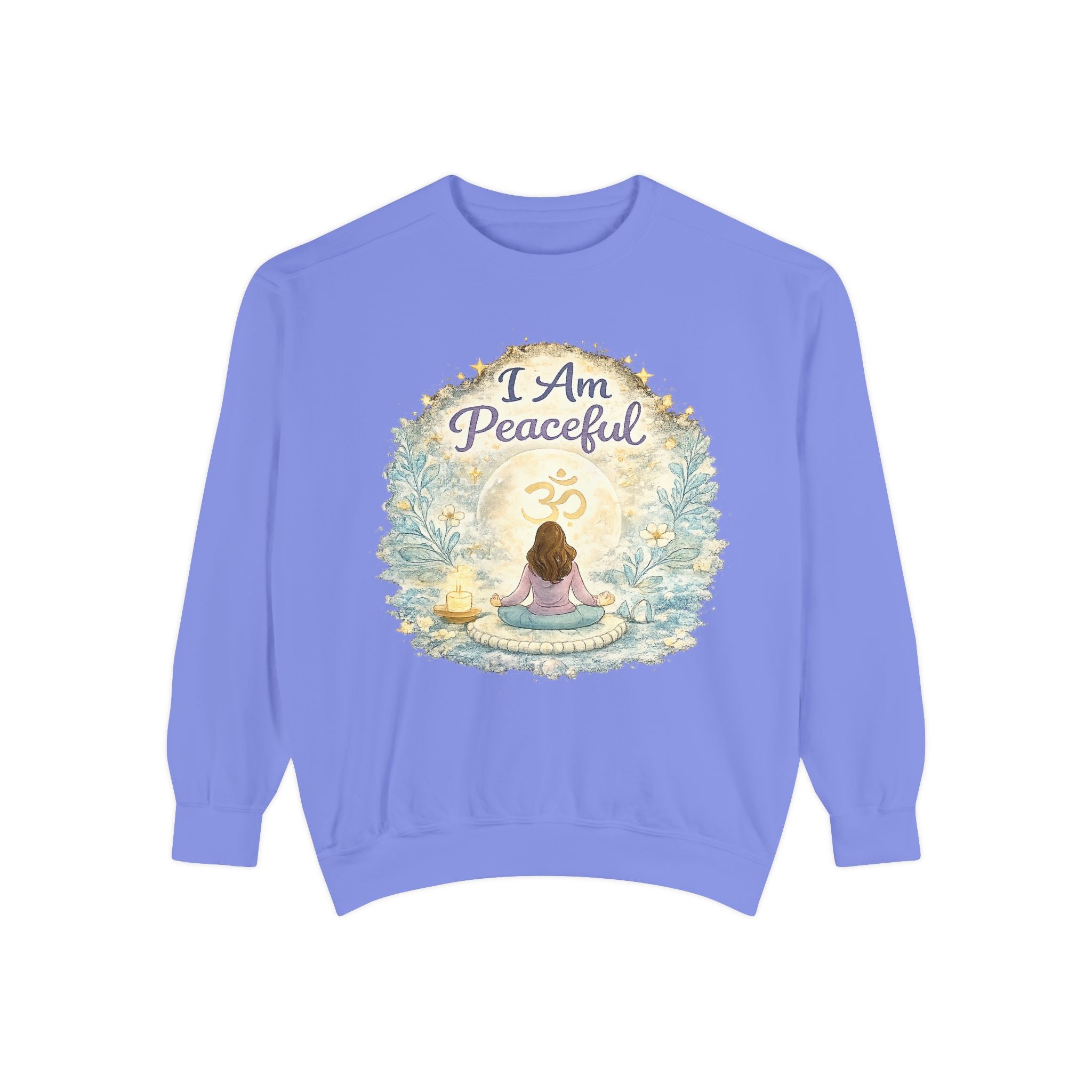 I Am Peaceful Meditation Sweatshirt — Yoga, Mindfulness & Spiritual Comfort