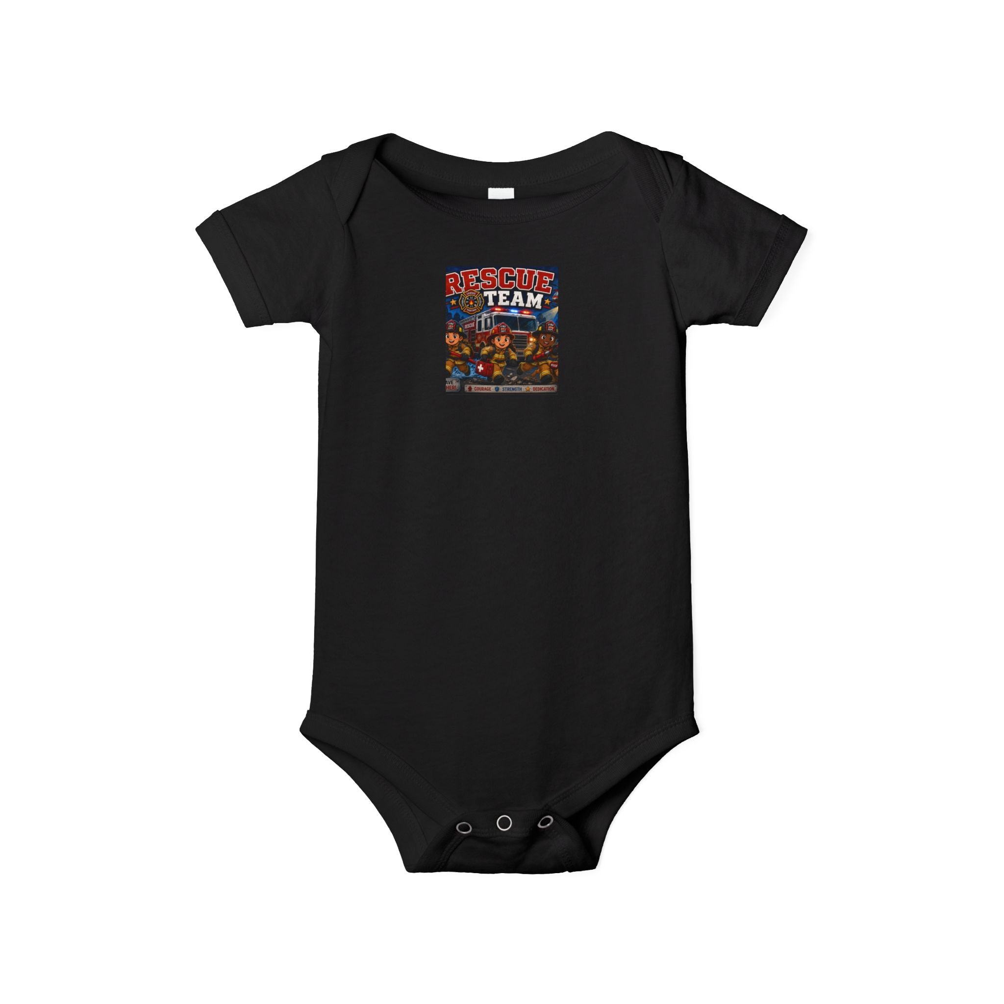 Infant Onesie - 'Team' Colorful Cartoon Character Print Baby Bodysuit