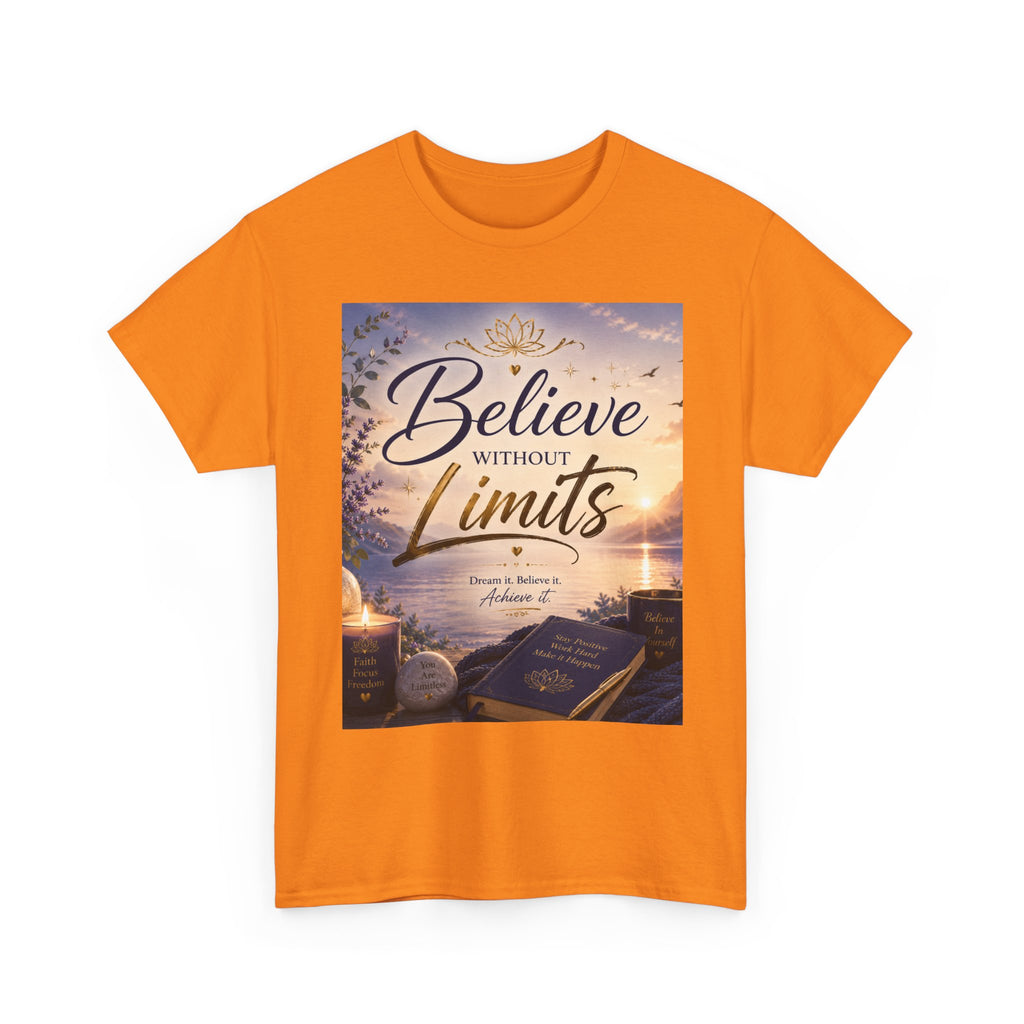 Believe Without Limits T-Shirt — Inspirational Faith Graphic Tee