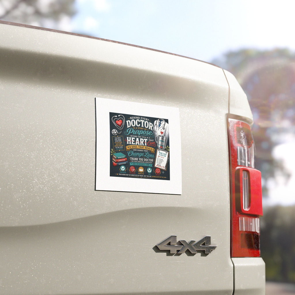 Doctor Appreciation Car Magnet — "Behind Every Doctor" Heartfelt Tribute Magnet