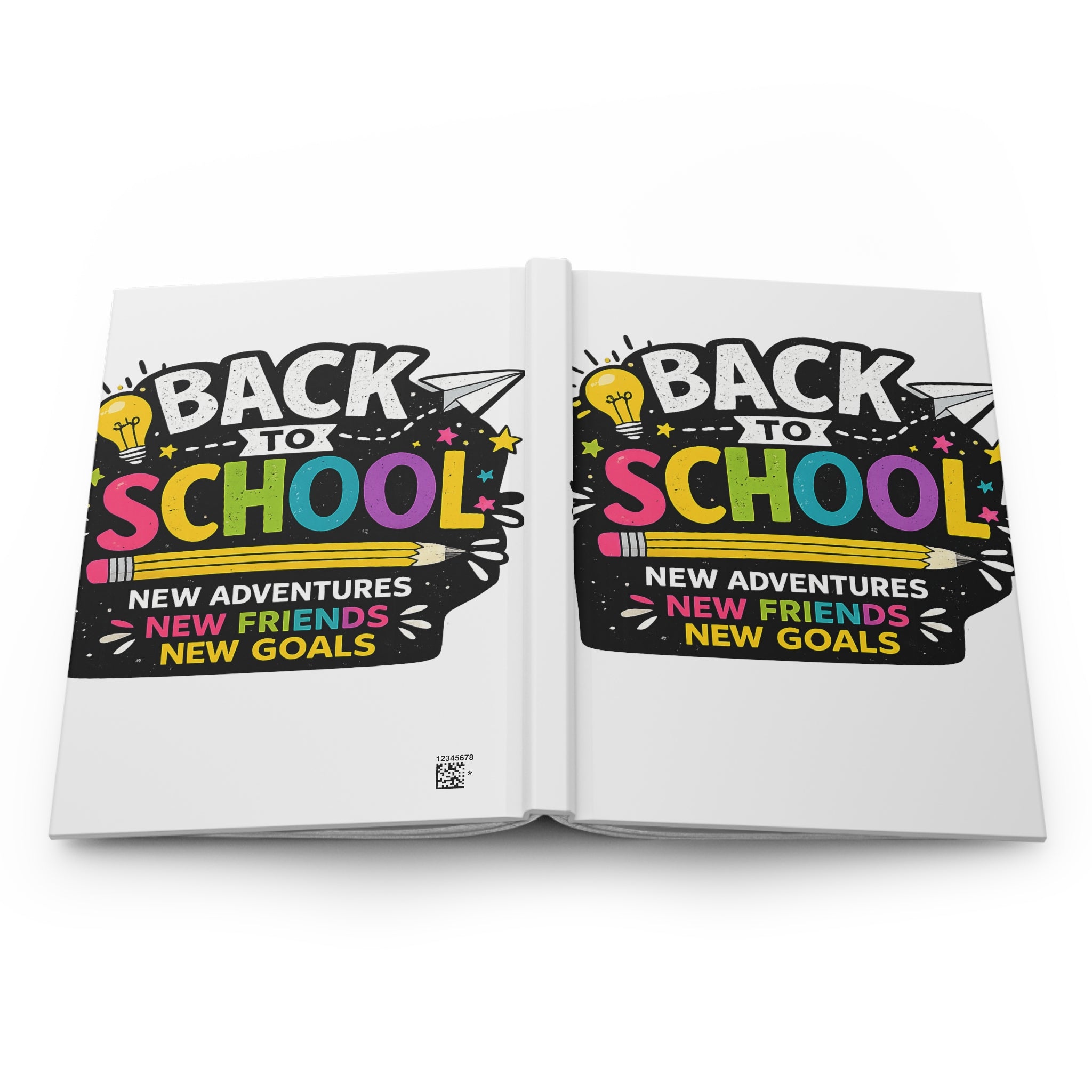 Back to School Hardcover Journal — New Adventures, New Friends, New Goals