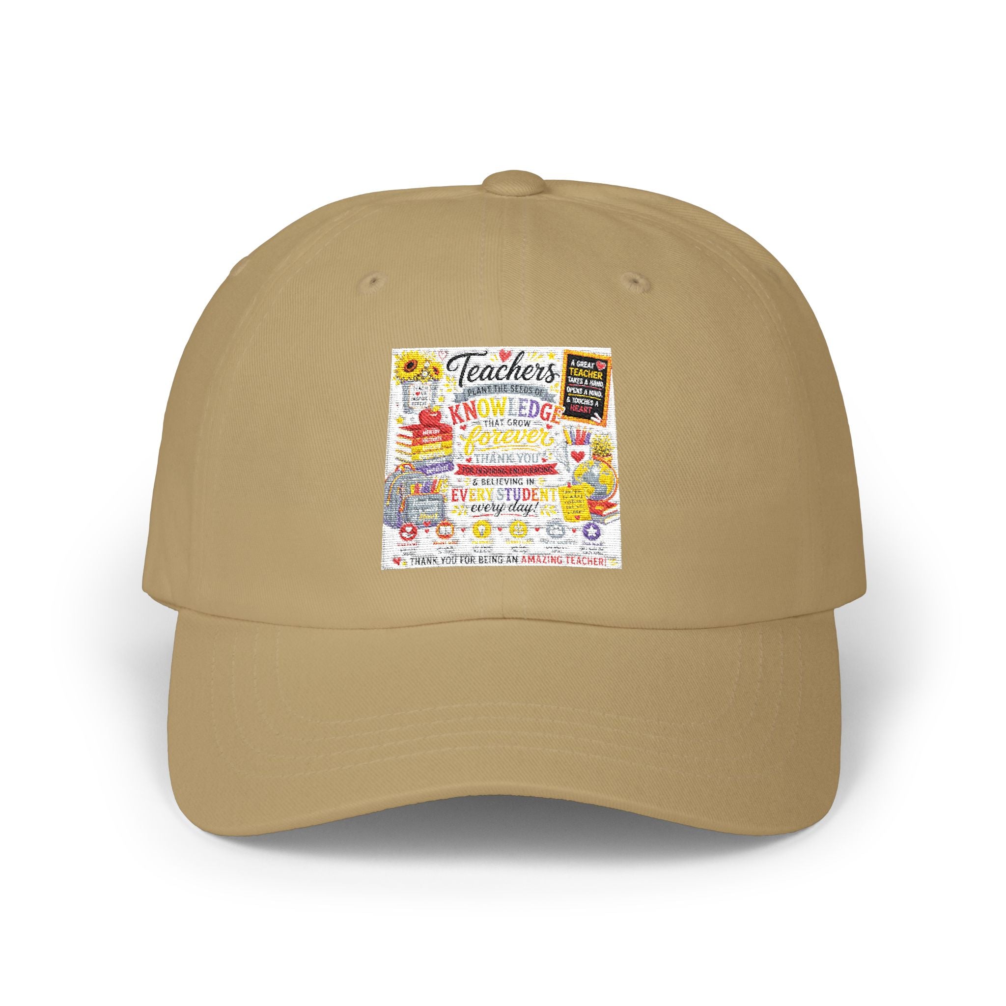 Dad Cap — Teacher Appreciation Collage Hat (Thank You, Best Teacher)