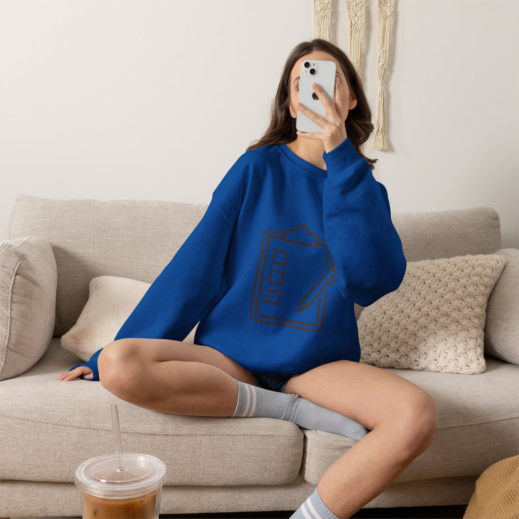 Checklist Crewneck Sweatshirt — Minimal Planner Icon Pullover