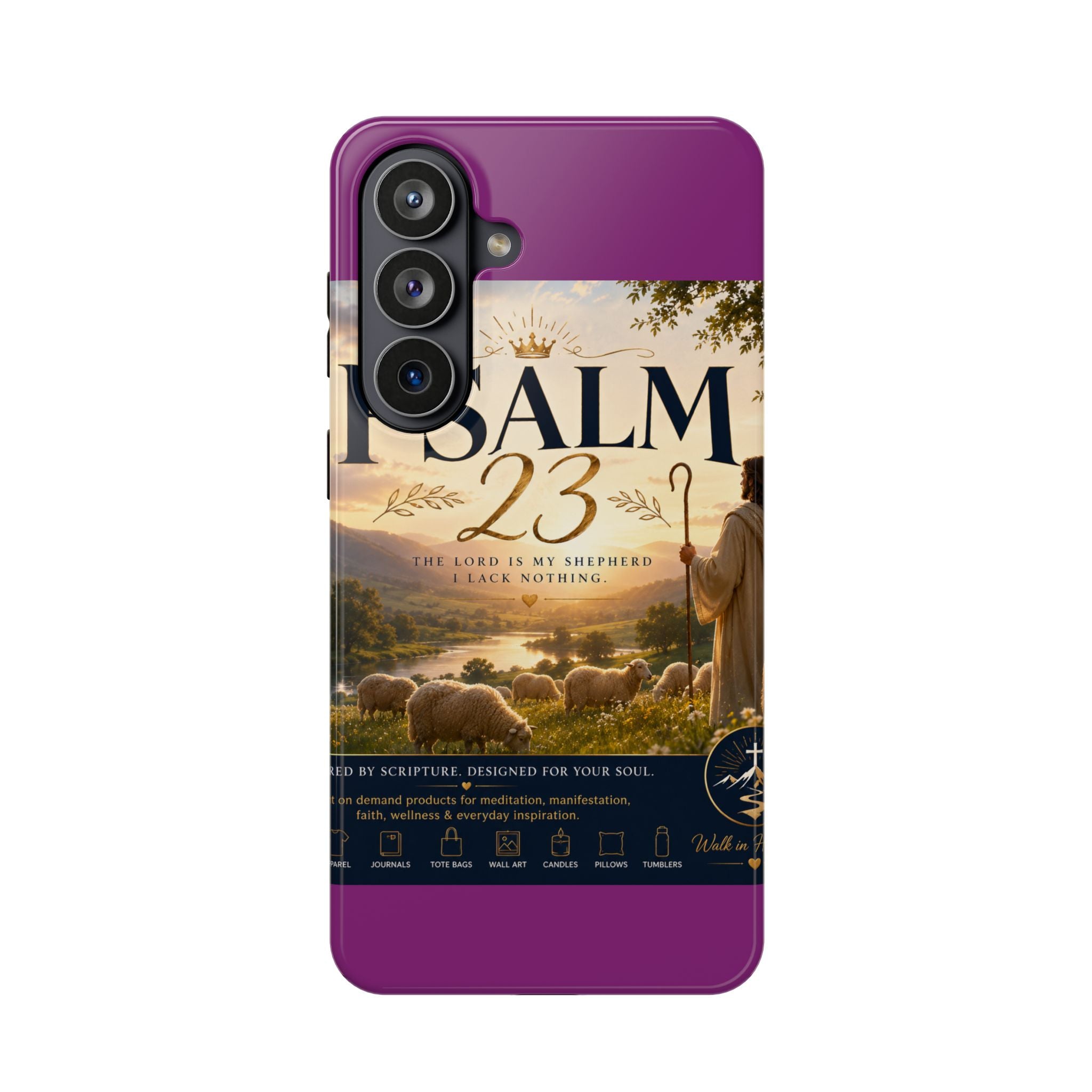 Psalm 23 Phone Case — Magnetic Impact-Resistant Christian iPhone Cover