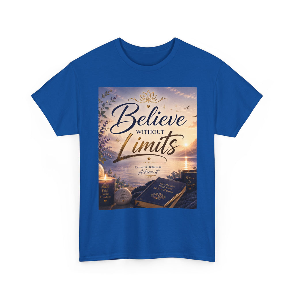 Believe Without Limits T-Shirt — Inspirational Faith Graphic Tee