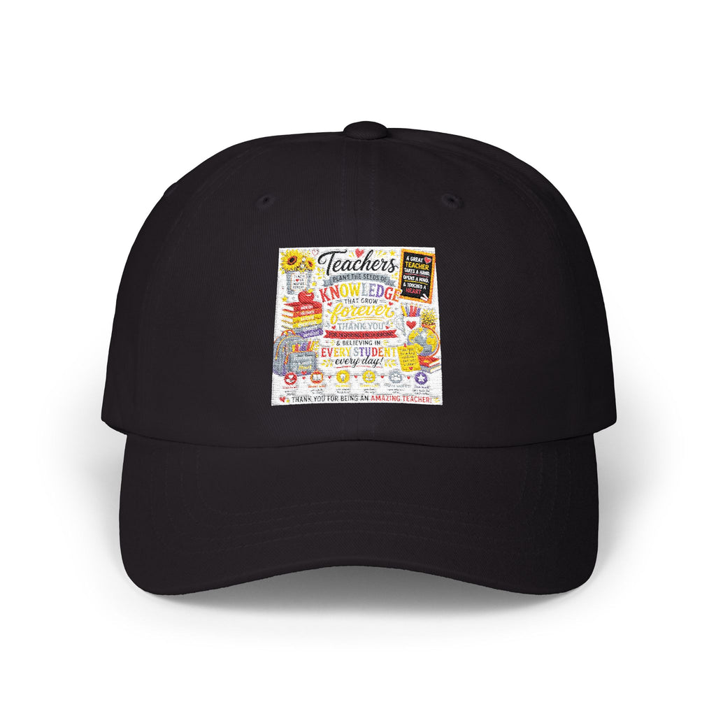 Dad Cap — Teacher Appreciation Collage Hat (Thank You, Best Teacher)