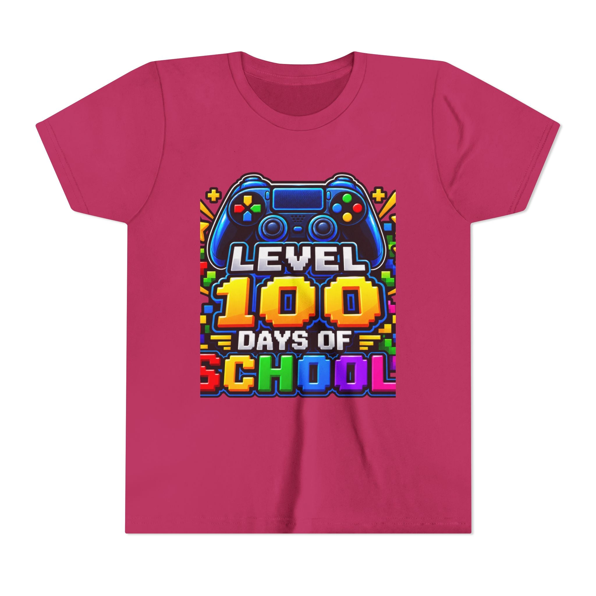 Level 100 Days of School Youth Tee — Gamer 100th Day of School Shirt