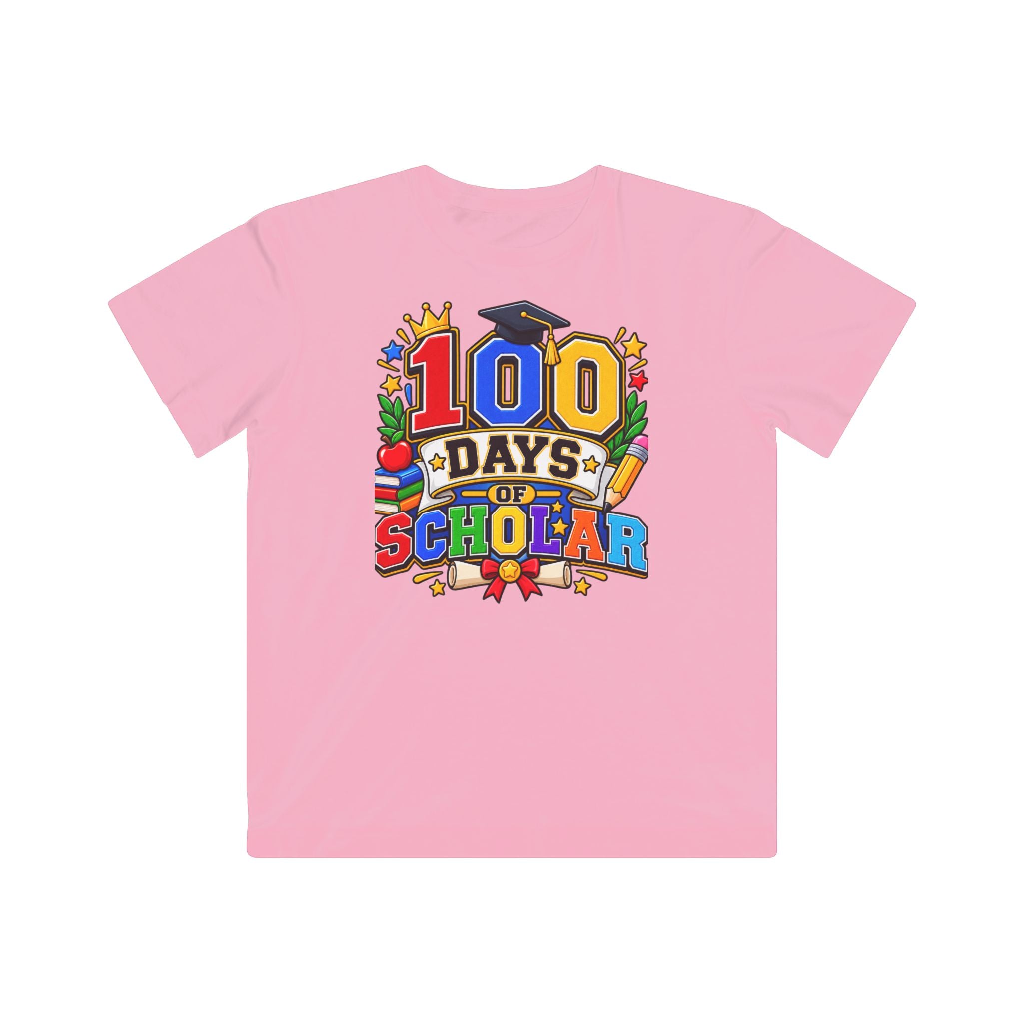 100 Days of School Kids Tee — Colorful Scholastic Celebration Shirt