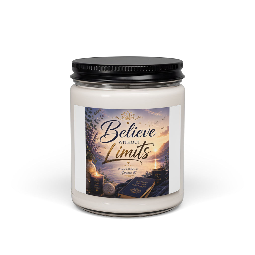 Believe Without Limits Scented Soy Candle — 9oz Inspirational Aromatherapy Candle
