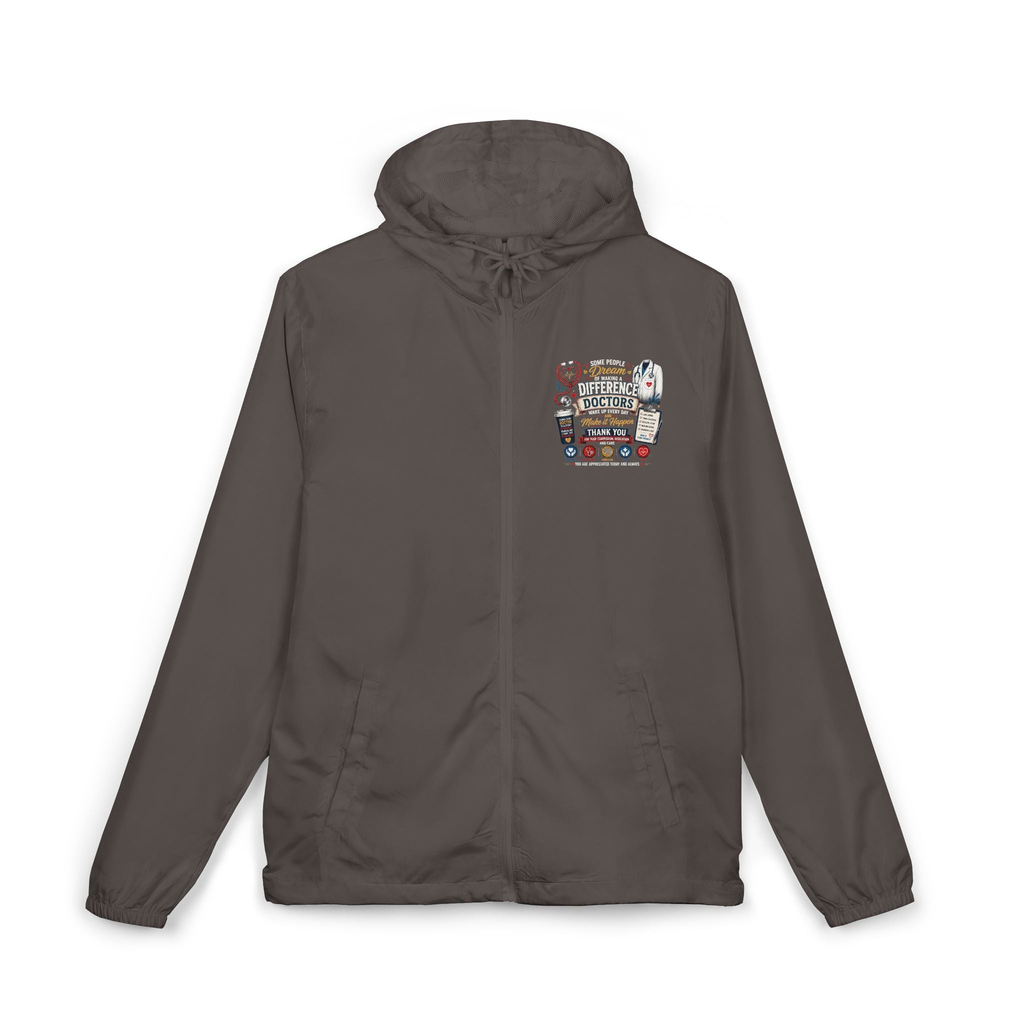 Windbreaker Jacket — Polaroid Camper Patch Graphic