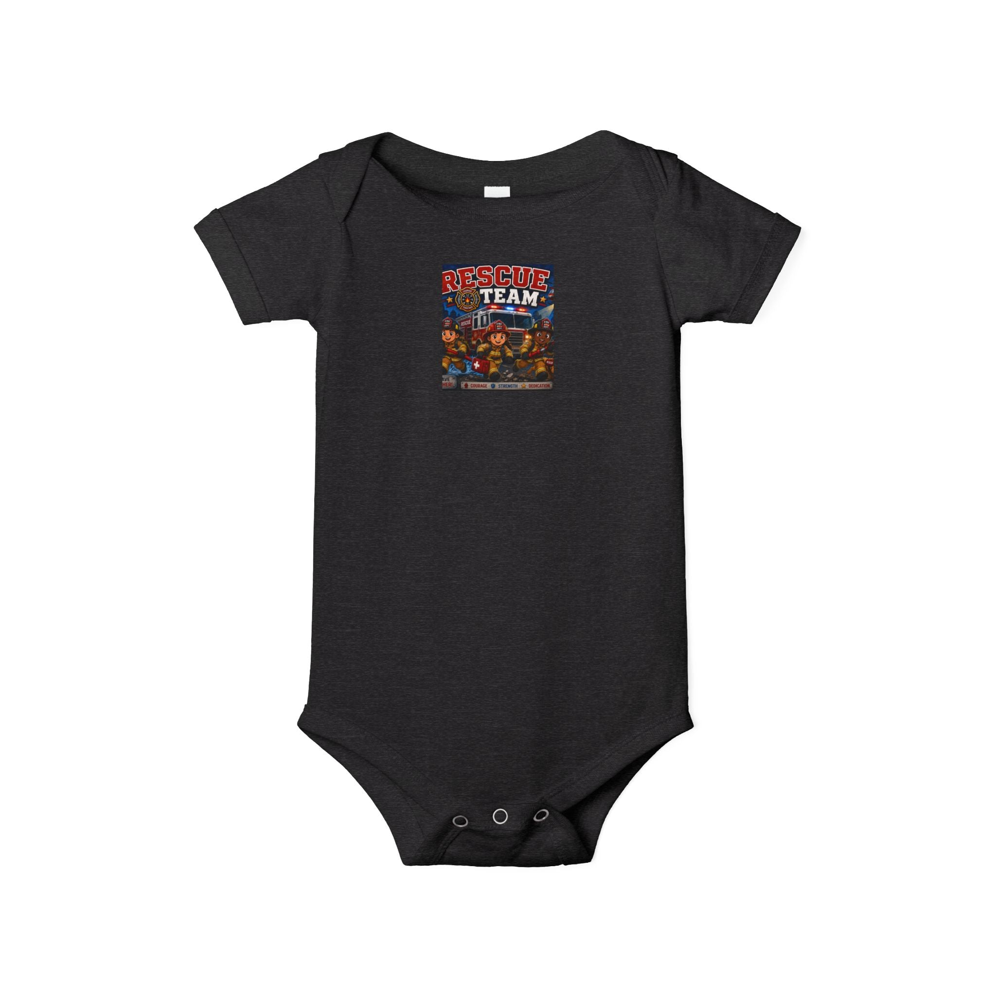Infant Onesie - 'Team' Colorful Cartoon Character Print Baby Bodysuit