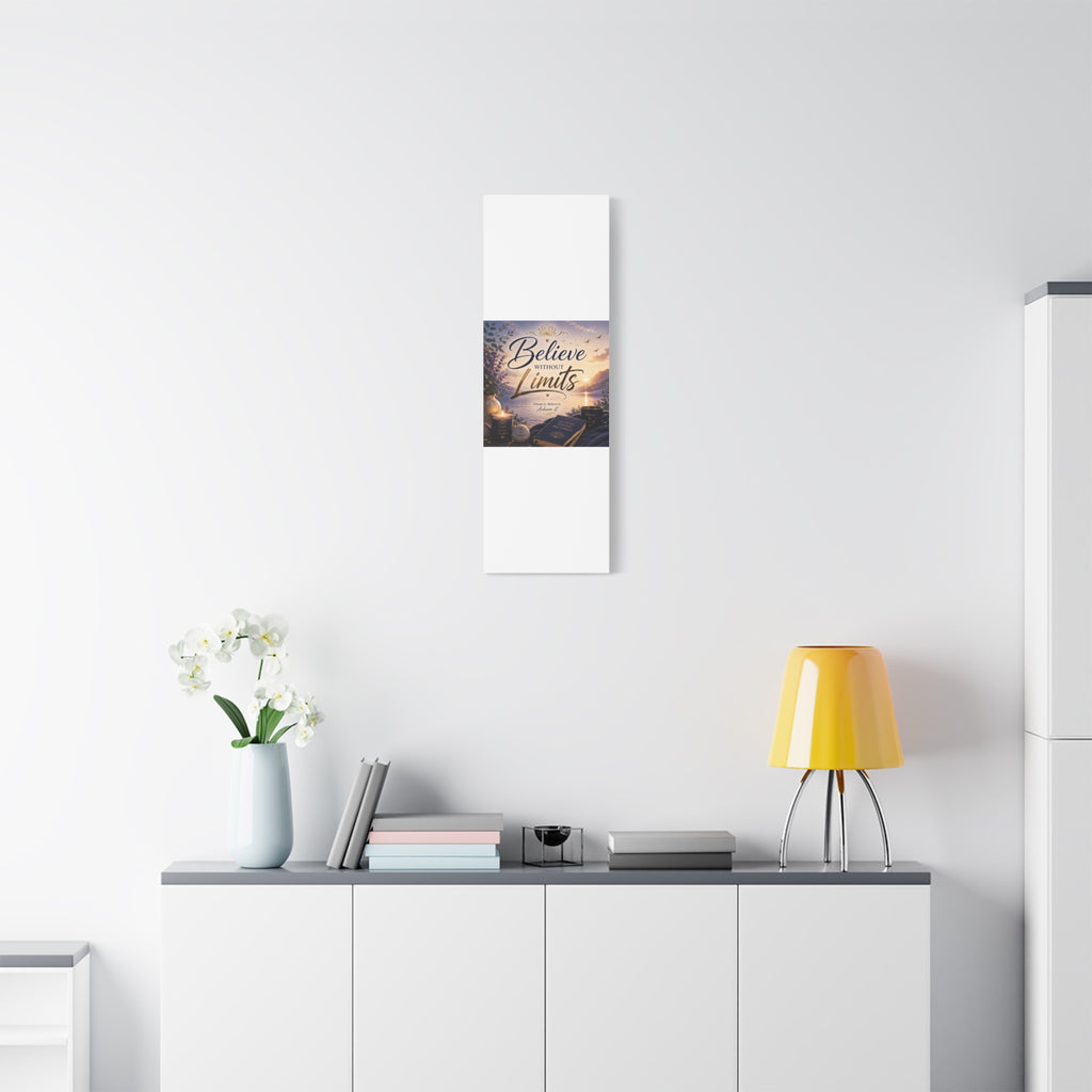 Believe Without Limits Canvas Wall Art – Inspirational Stretched Matte Print