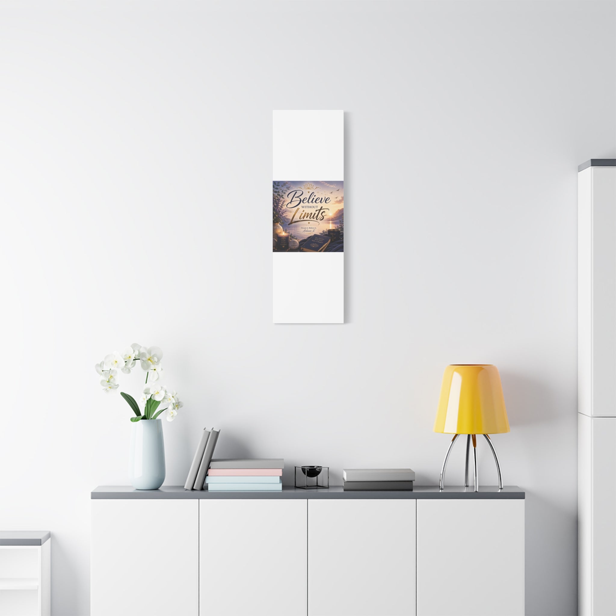Believe Without Limits Canvas Wall Art – Inspirational Stretched Matte Print