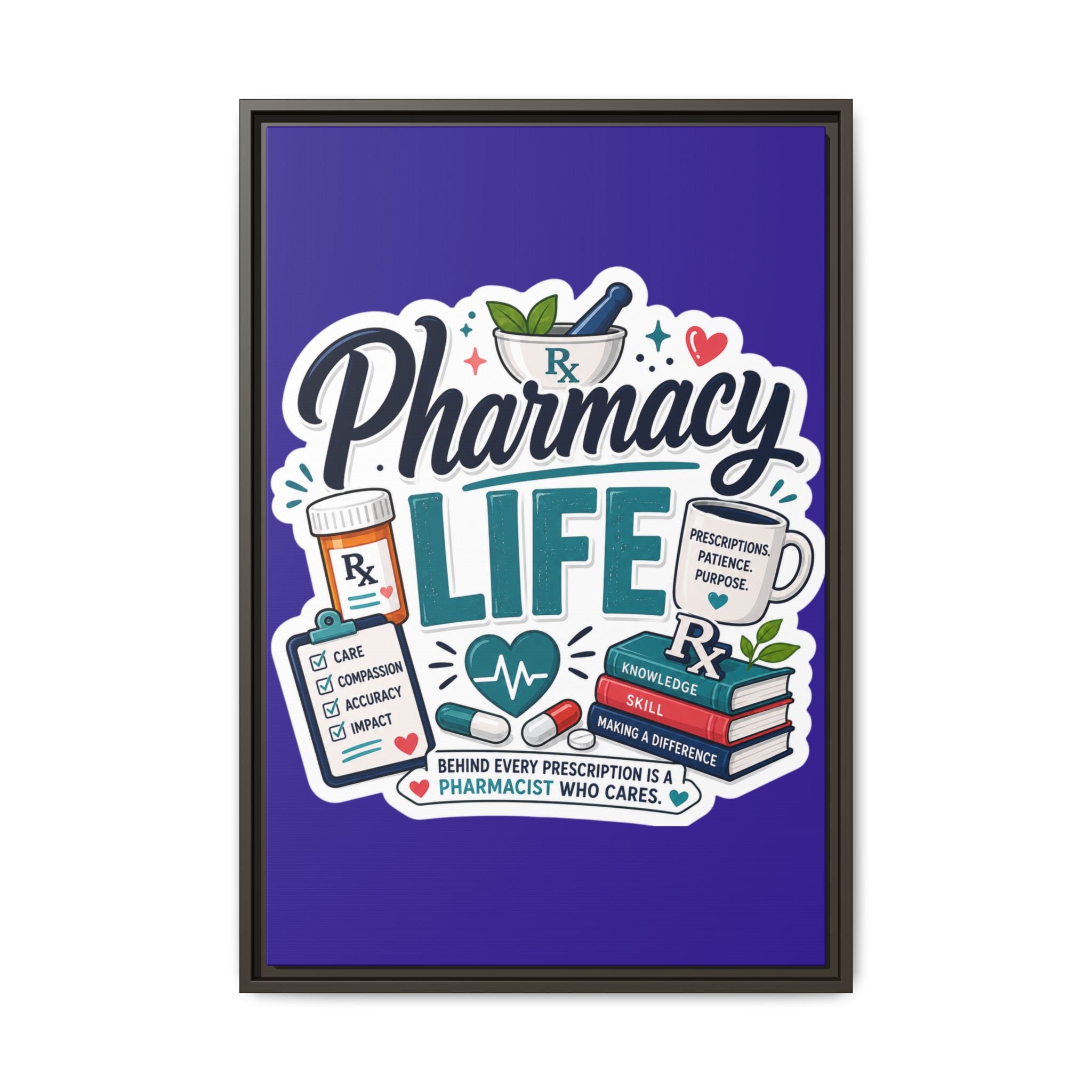 Pharmacy Life Matte Canvas Print (Framed)