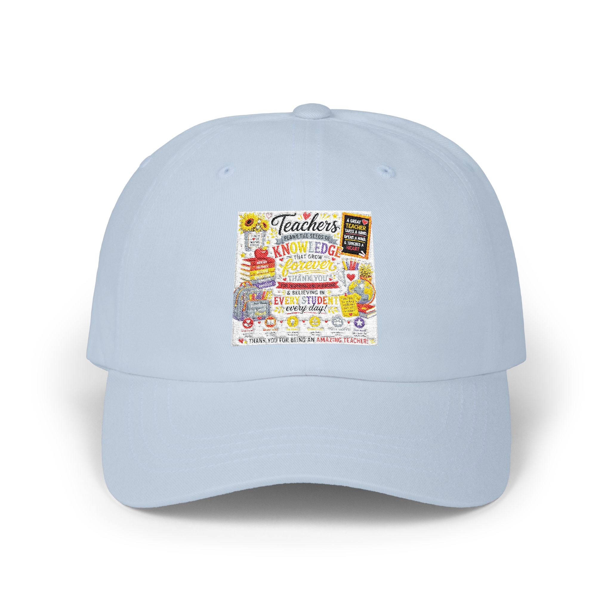 Dad Cap — Teacher Appreciation Collage Hat (Thank You, Best Teacher)