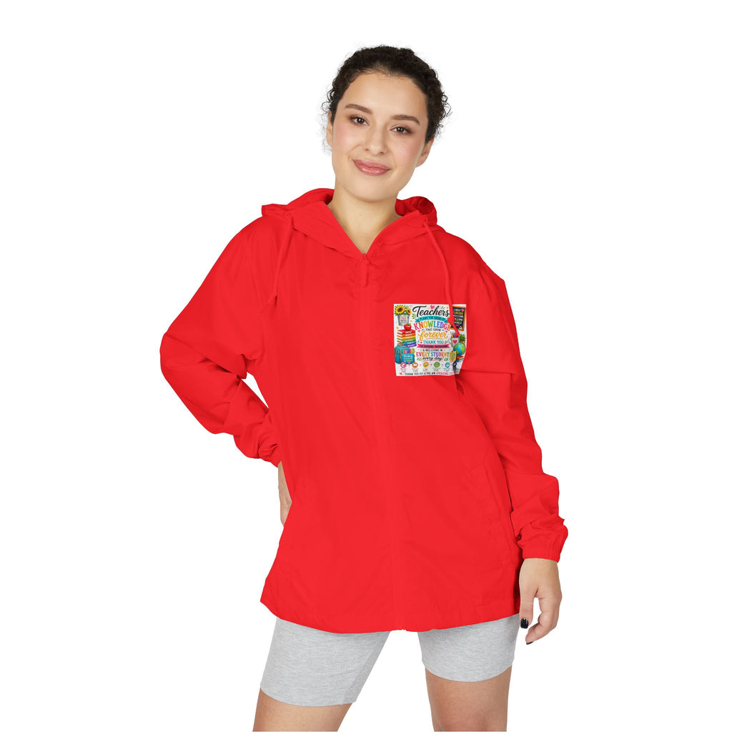 Colorful Floral 'Friends Forever' Windbreaker Jacket — Lightweight Hooded Zip-Up