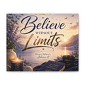 Believe Without Limits Canvas Wall Art – Inspirational Stretched Matte Print