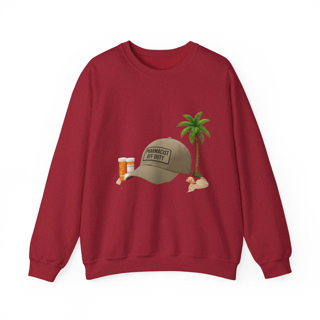 Vacation Vibes Sweatshirt — 'Pharmacist Off Duty' Palm Tree Travel Crewneck