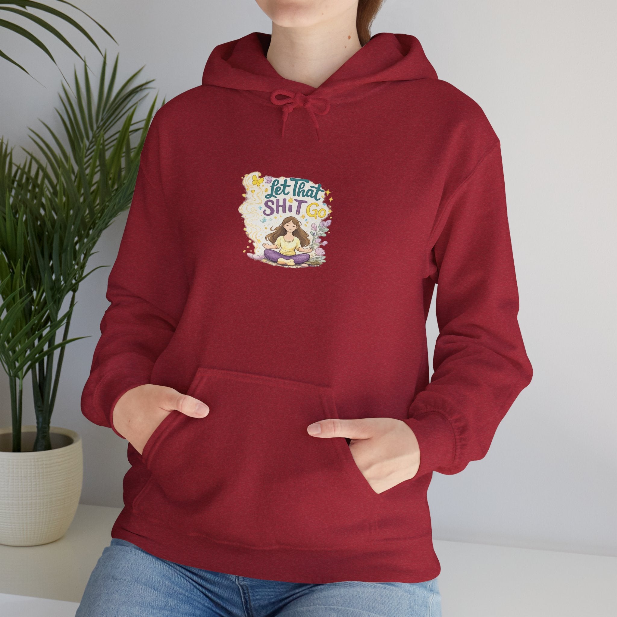 Cozy Witch Vibes Hoodie — "Not That Sh!t" Cute Witch Illustration Hoodie