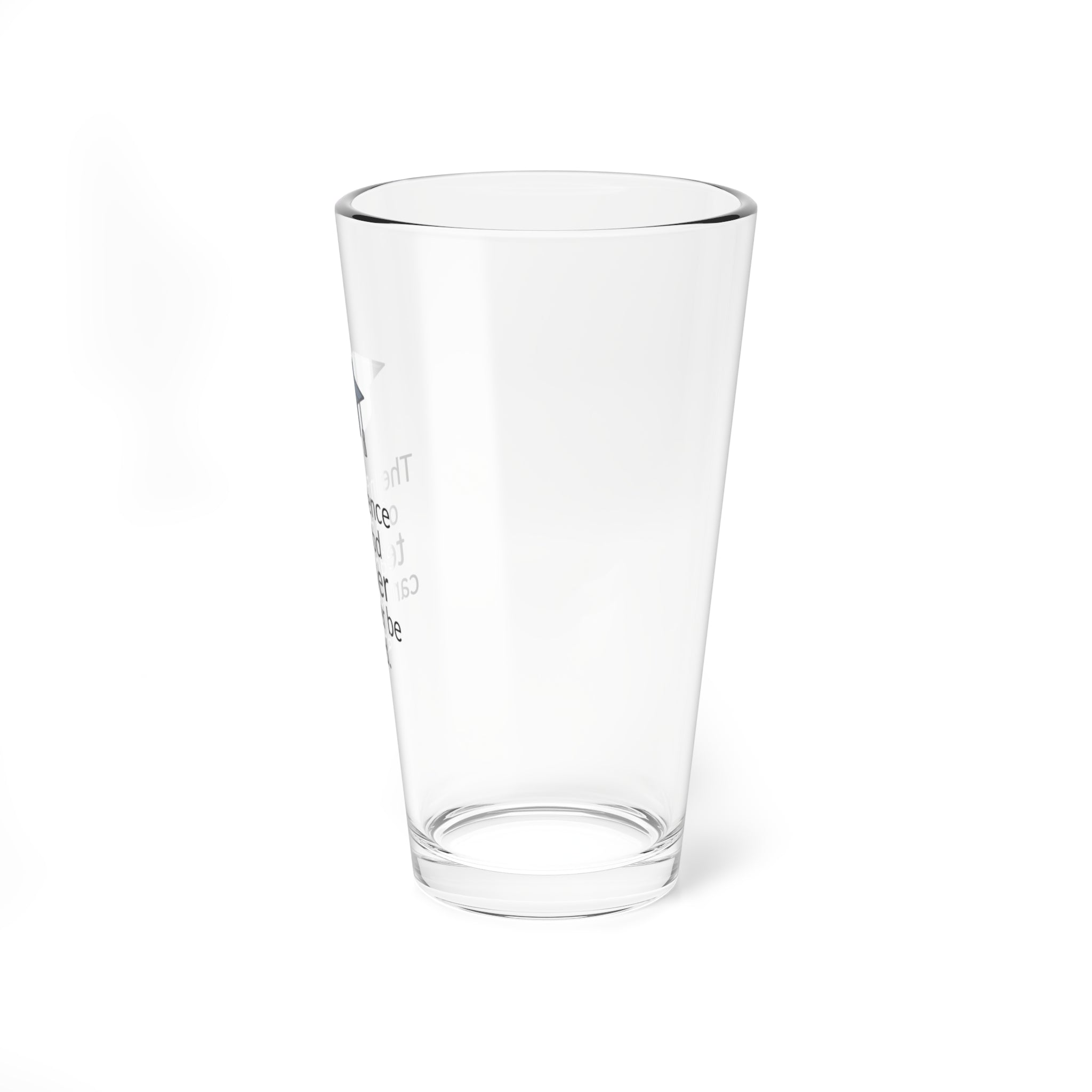 Teacher Appreciation 16oz Mixing Glass — “The influence of a good teacher can never be erased” with Graduation Cap