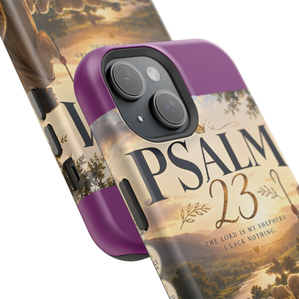 Psalm 23 Phone Case — Magnetic Impact-Resistant Christian iPhone Cover