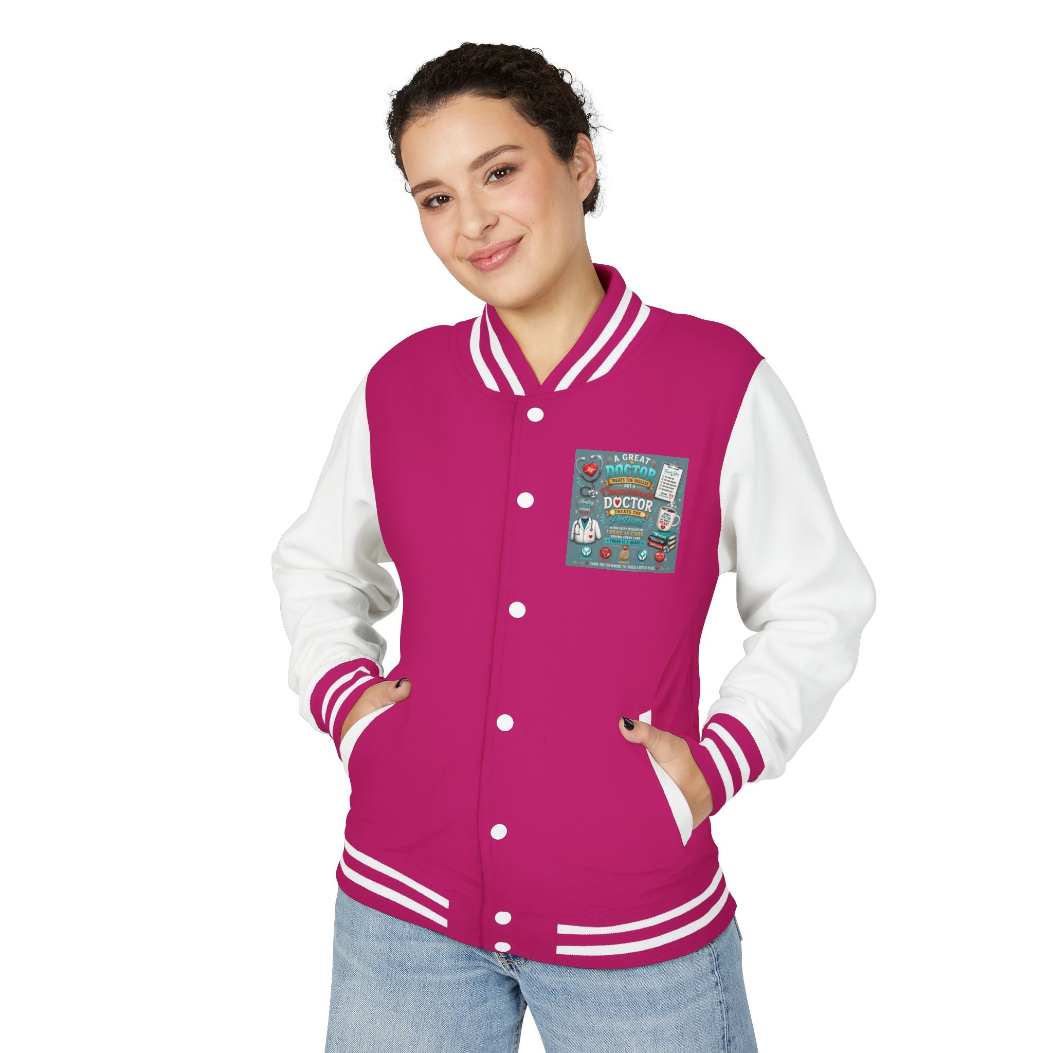 Letterman Jacket — Vintage Doctor Patch Varsity Jacket