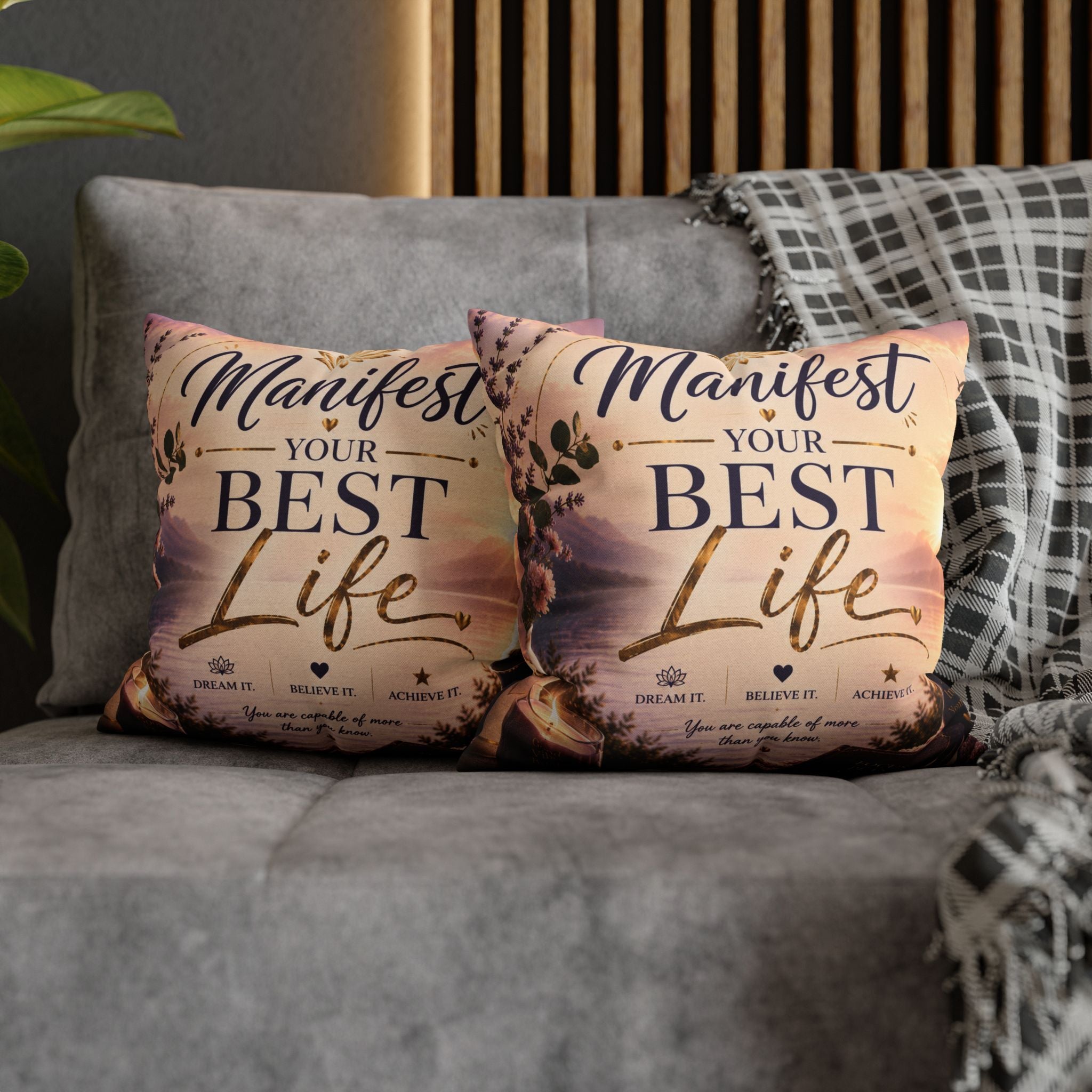 Manifest Your Best Life Decorative Pillowcase