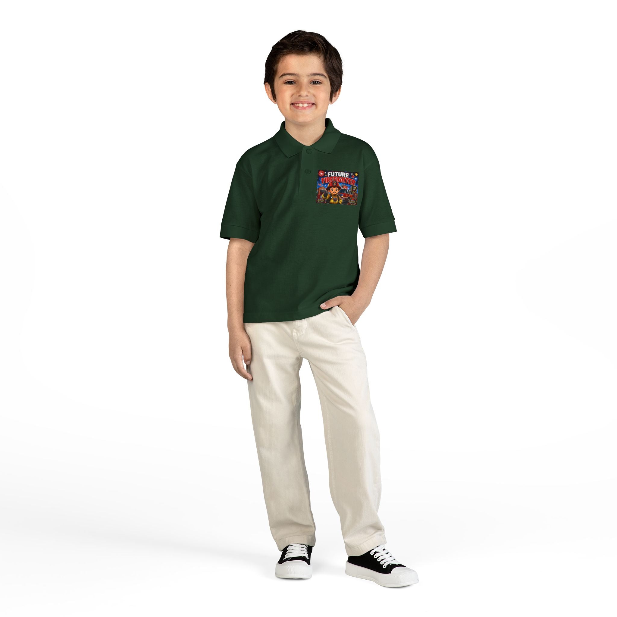 Youth Polo — "Future Firefighter" Kids Short-Sleeve Polo