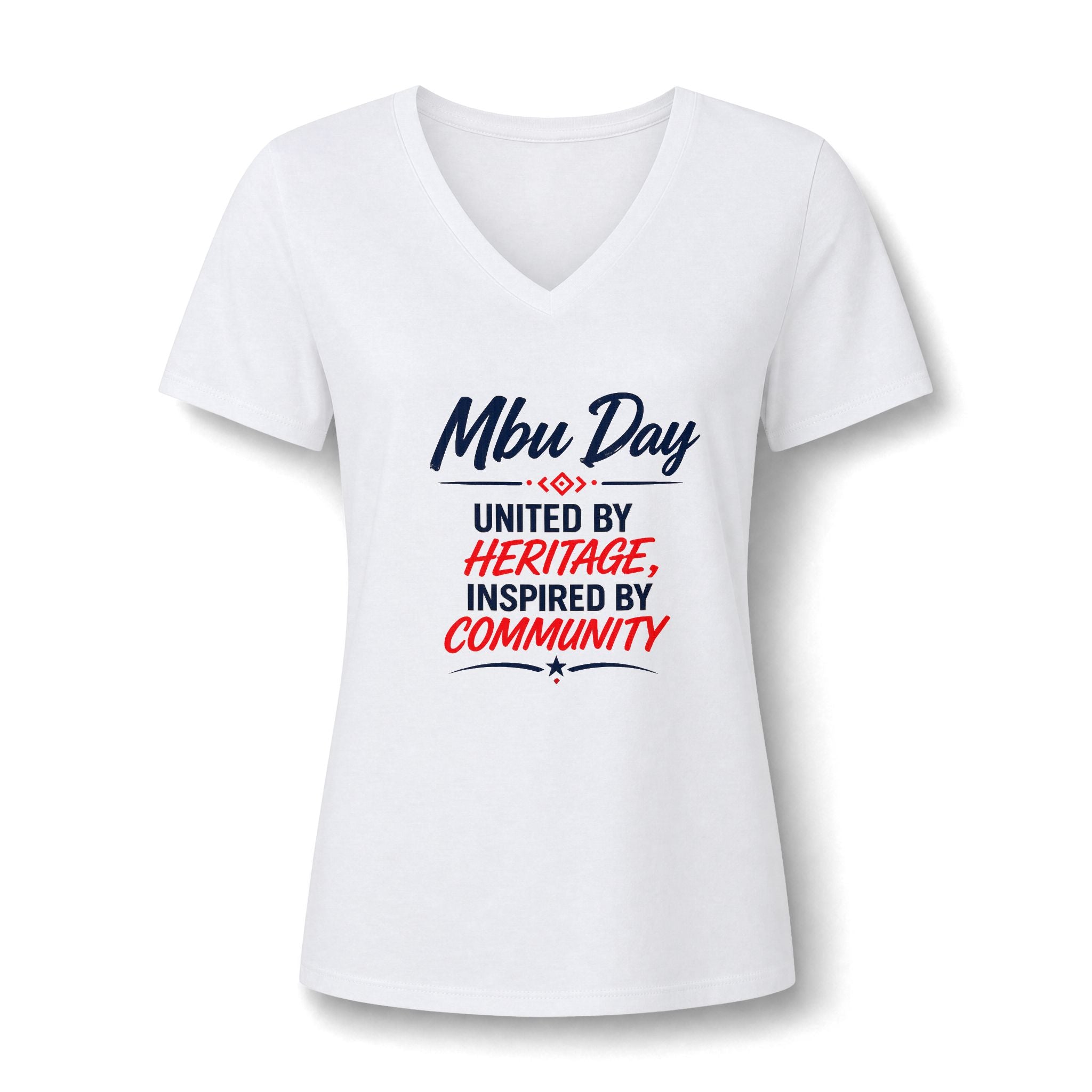 MBU Day Houston Women's V-Neck Tee – Lion Graphic Event Shirt