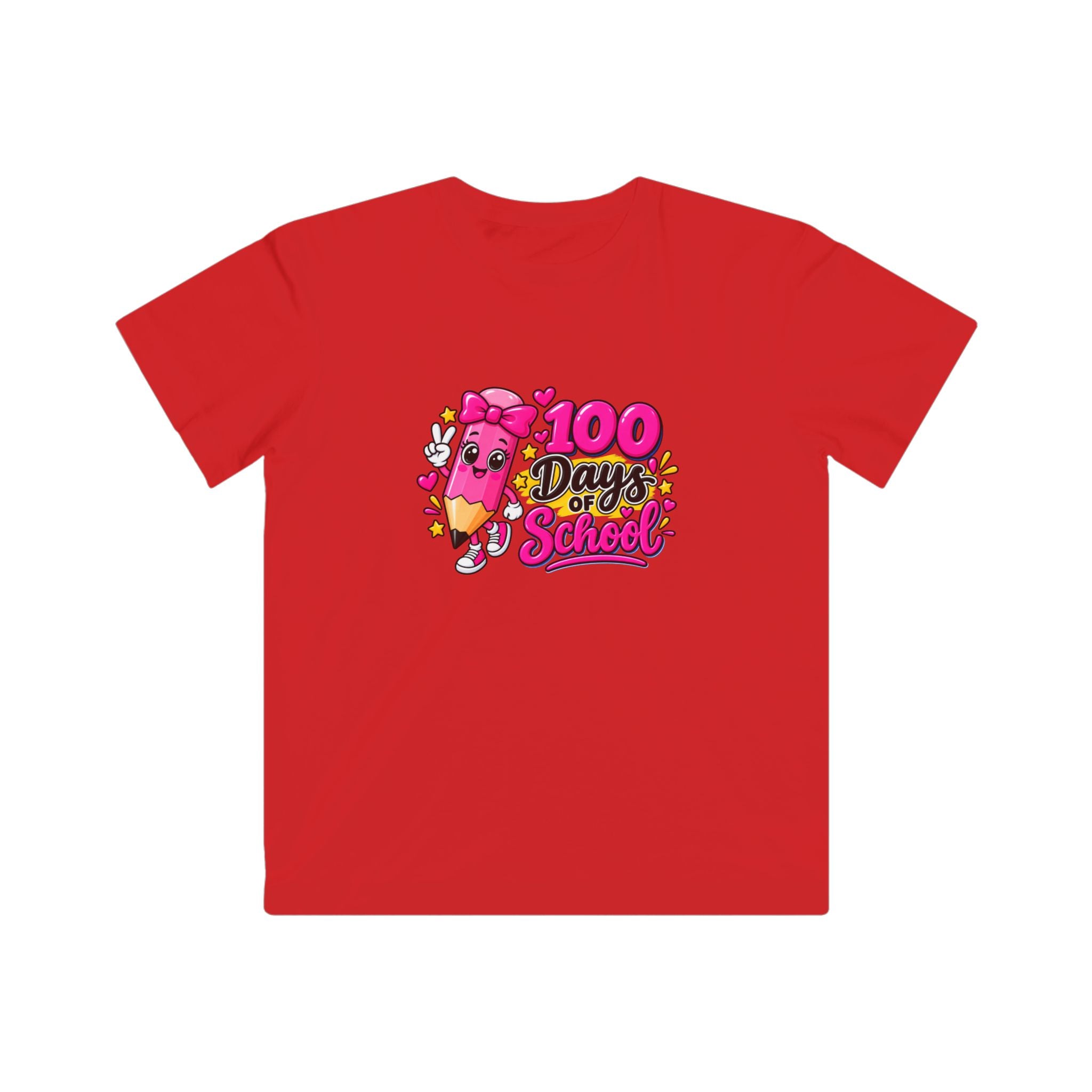 100 Days of School Kids T-Shirt – Cute Pencil Celebration Tee