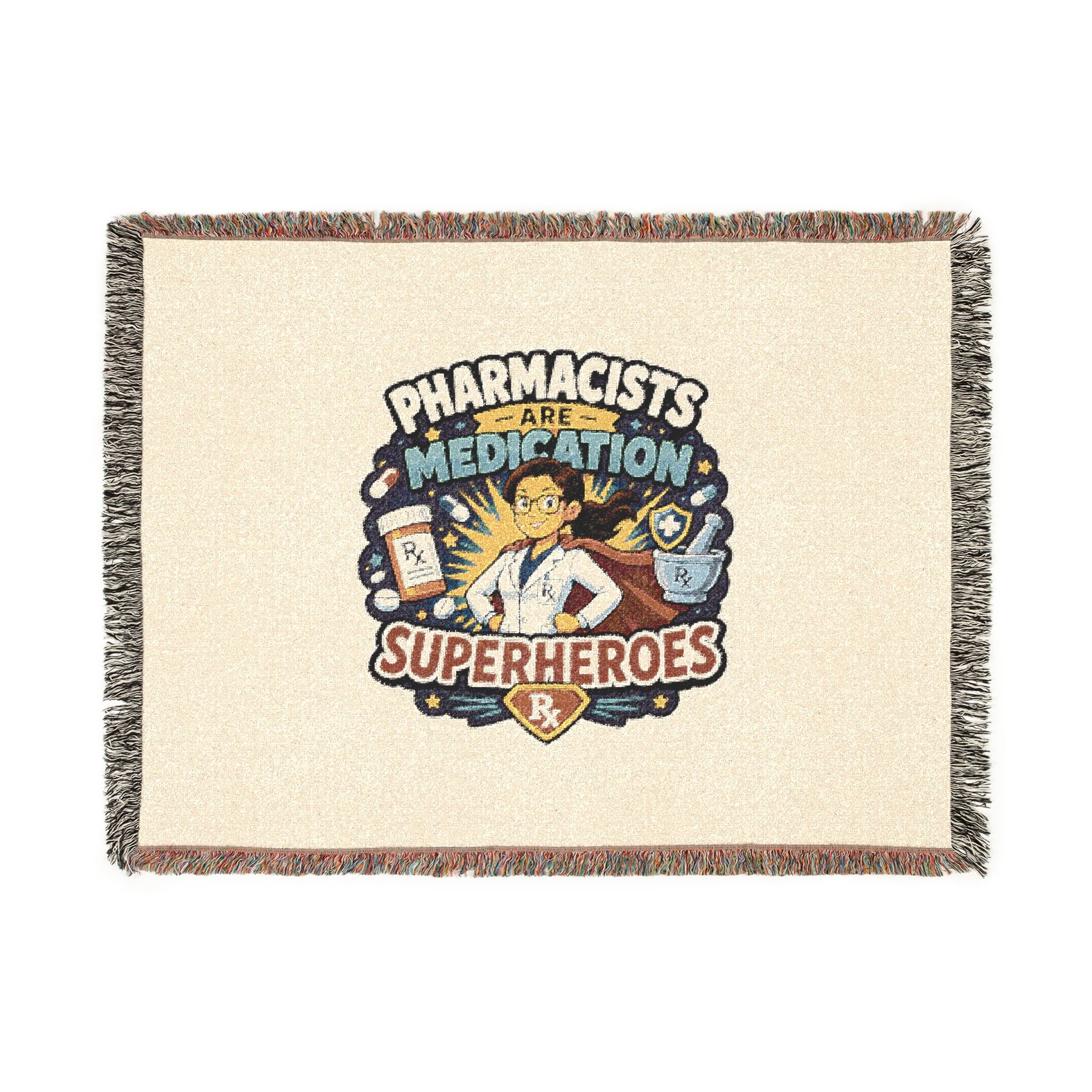 Pharmacists Are Superheroes Woven Blanket
