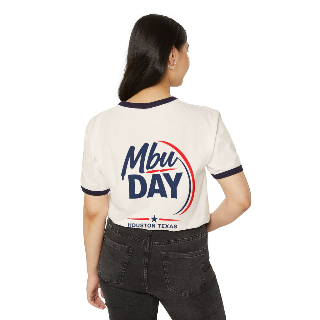 Mbu Day Ringer T-Shirt — "United by Heritage, Inspired by Community" Houston Event Tee