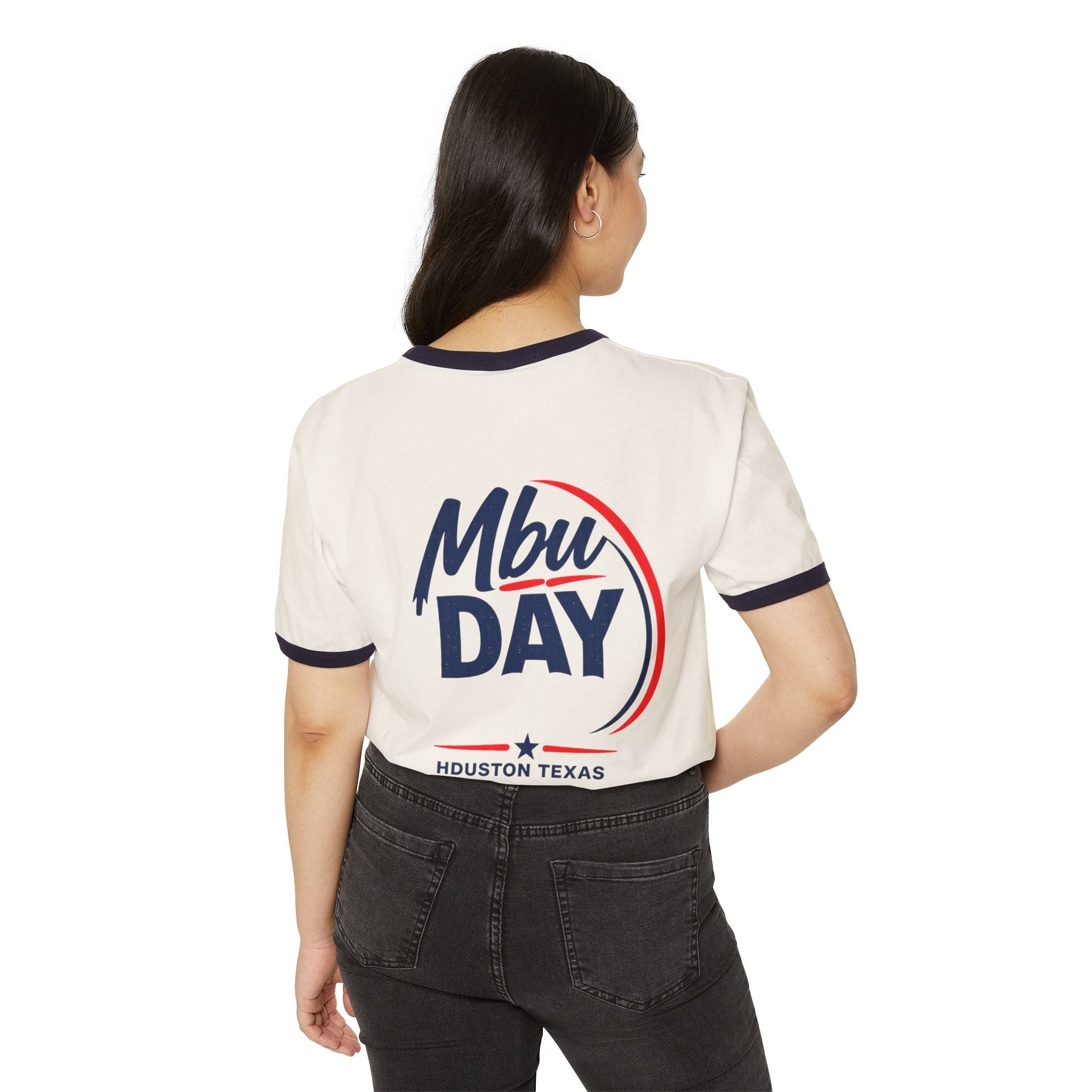 Mbu Day Ringer T-Shirt — "United by Heritage, Inspired by Community" Houston Event Tee