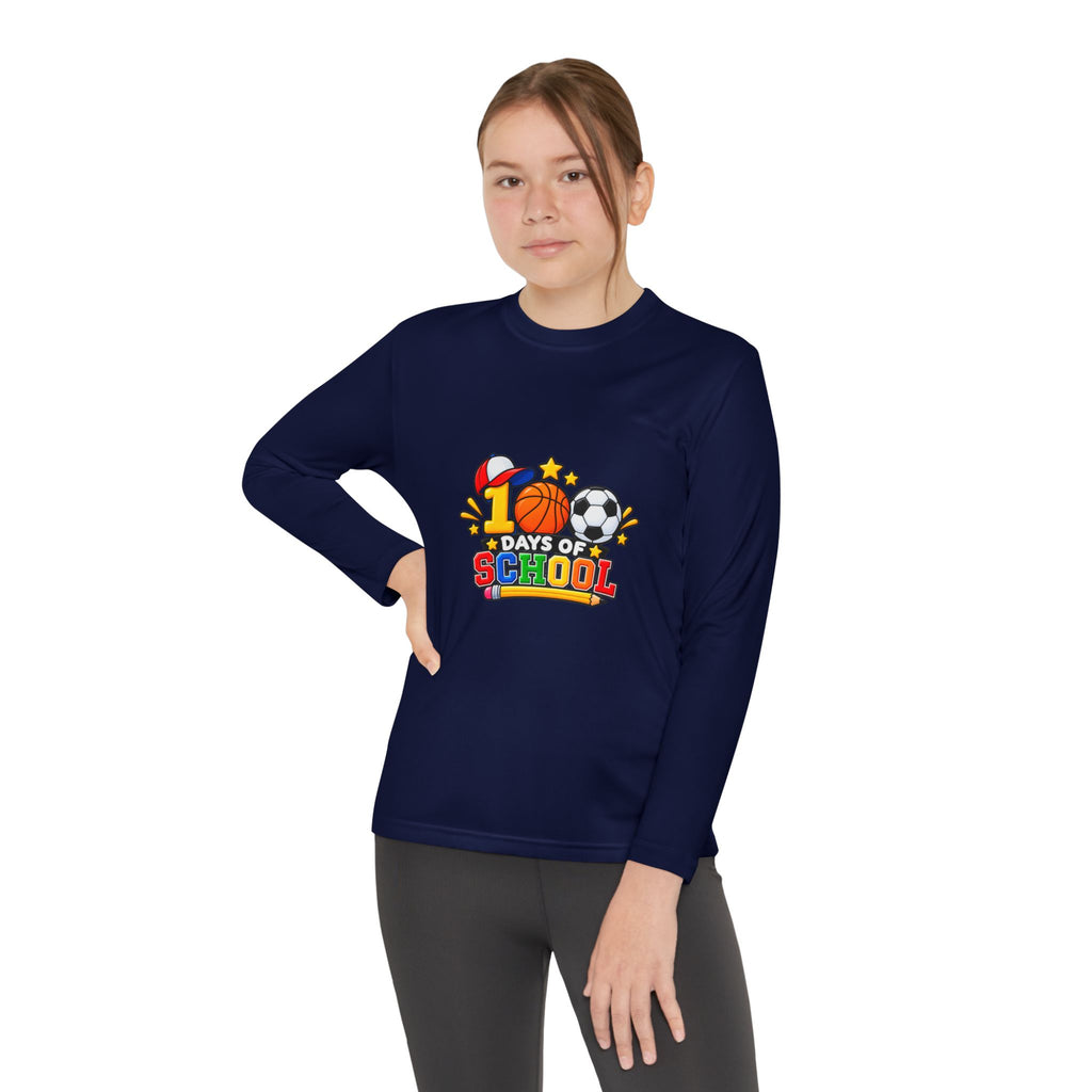 Youth Long Sleeve Tee – "1 Days of School" Sports Back-to-School Shirt