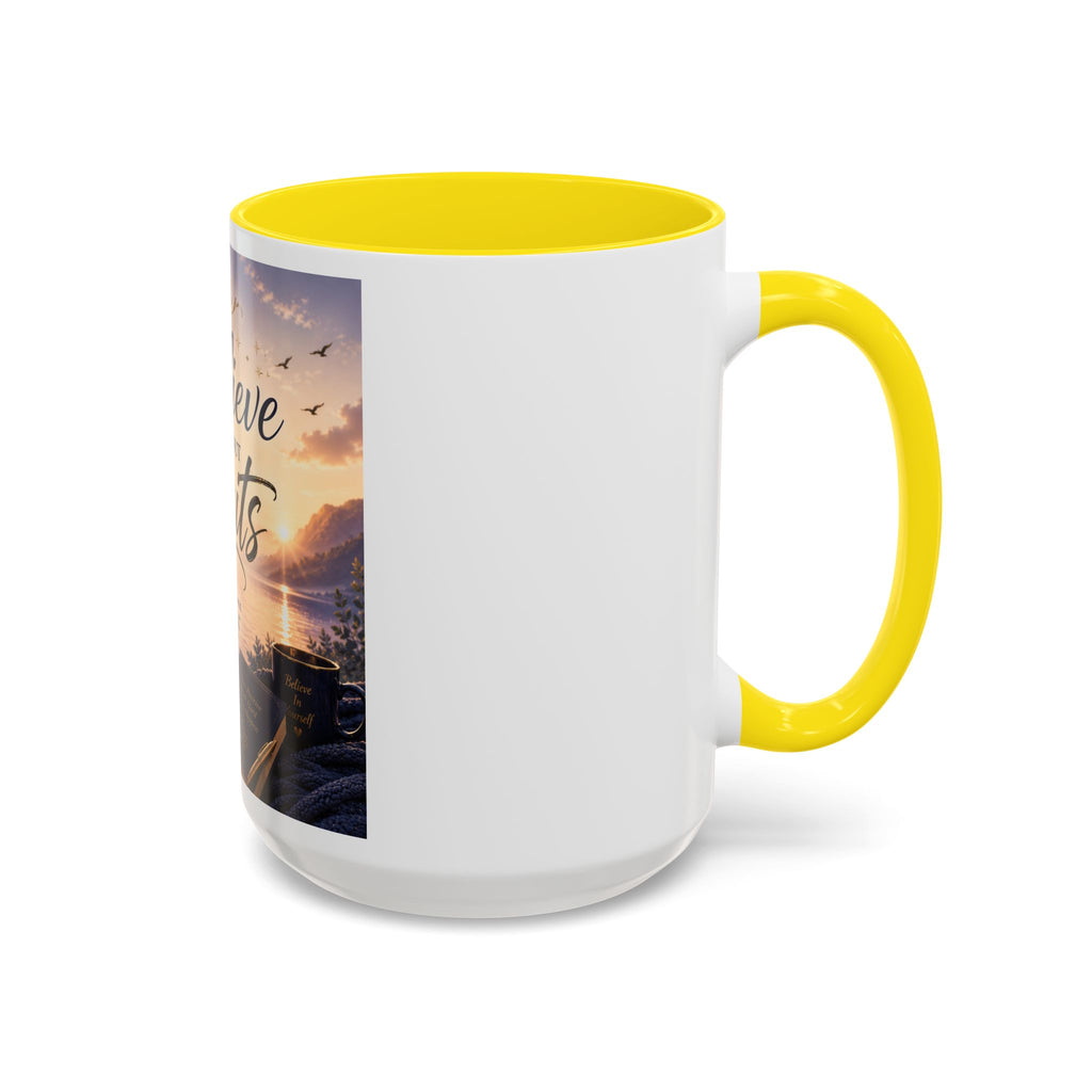 Believe Without Limits Coffee Mug — Inspirational Motivational Ceramic Mug (11/15oz)