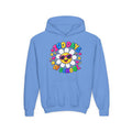 Youth Hoodie — “100 Days of School” Colorful Smiley Daisy Celebration