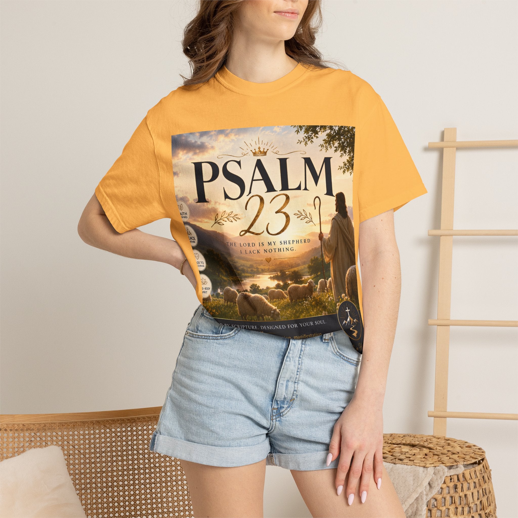 Psalm 23 T-Shirt — Christian Faith Shepherd Graphic Tee