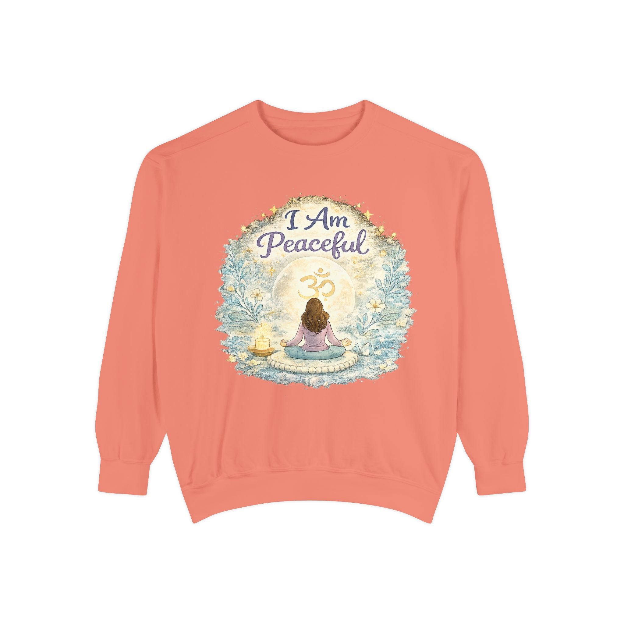 I Am Peaceful Meditation Sweatshirt — Yoga, Mindfulness & Spiritual Comfort