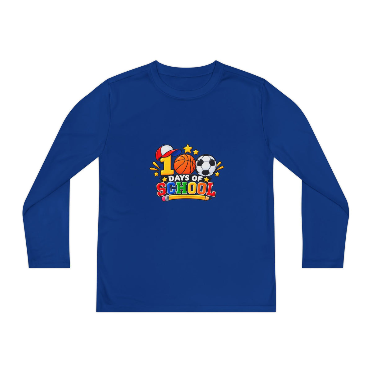 Youth Long Sleeve Tee – "1 Days of School" Sports Back-to-School Shirt